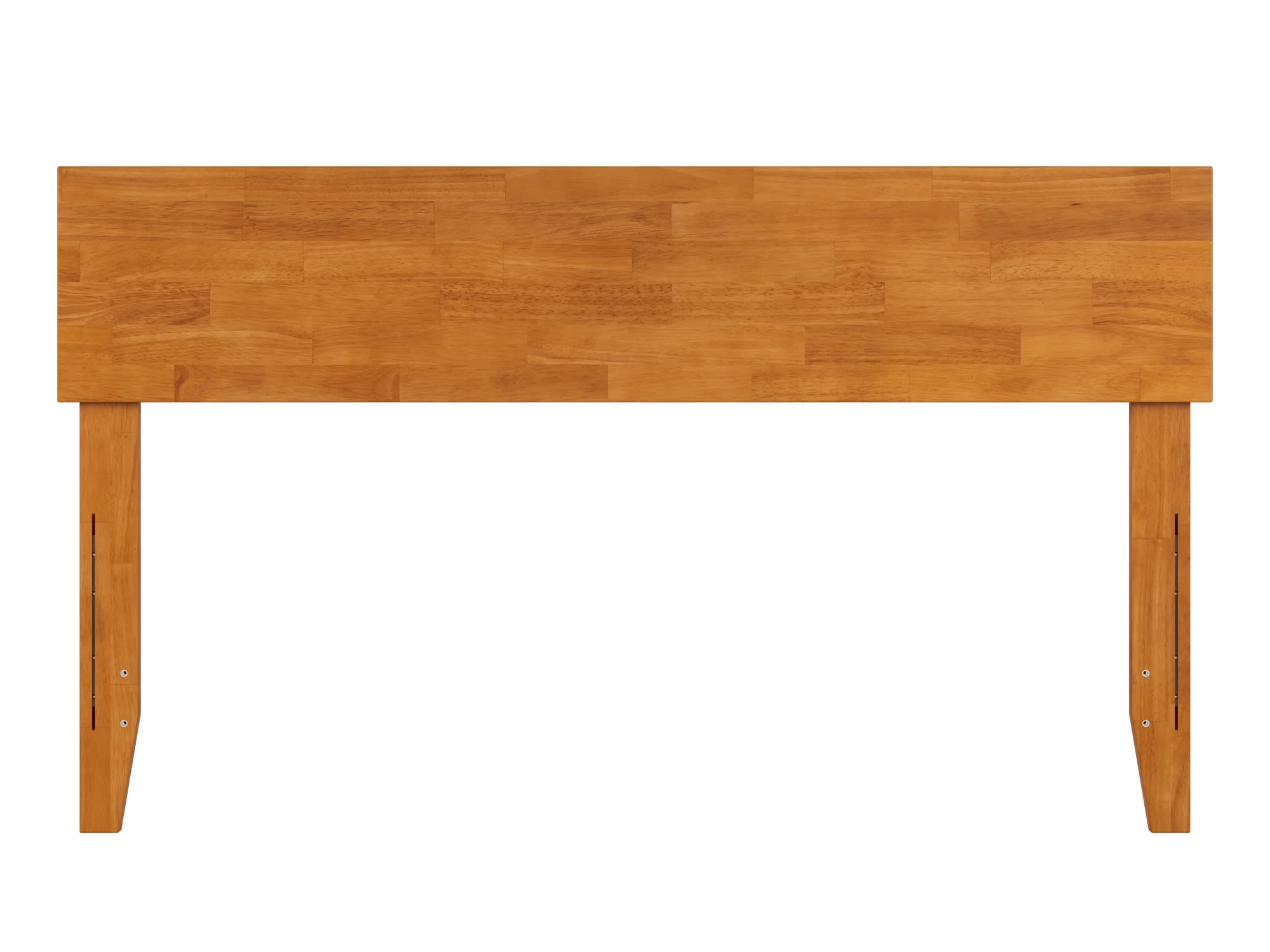 AFI Orlando Full Modern Solid Wood Panel Headboard with Attachable Charger, Light Toffee