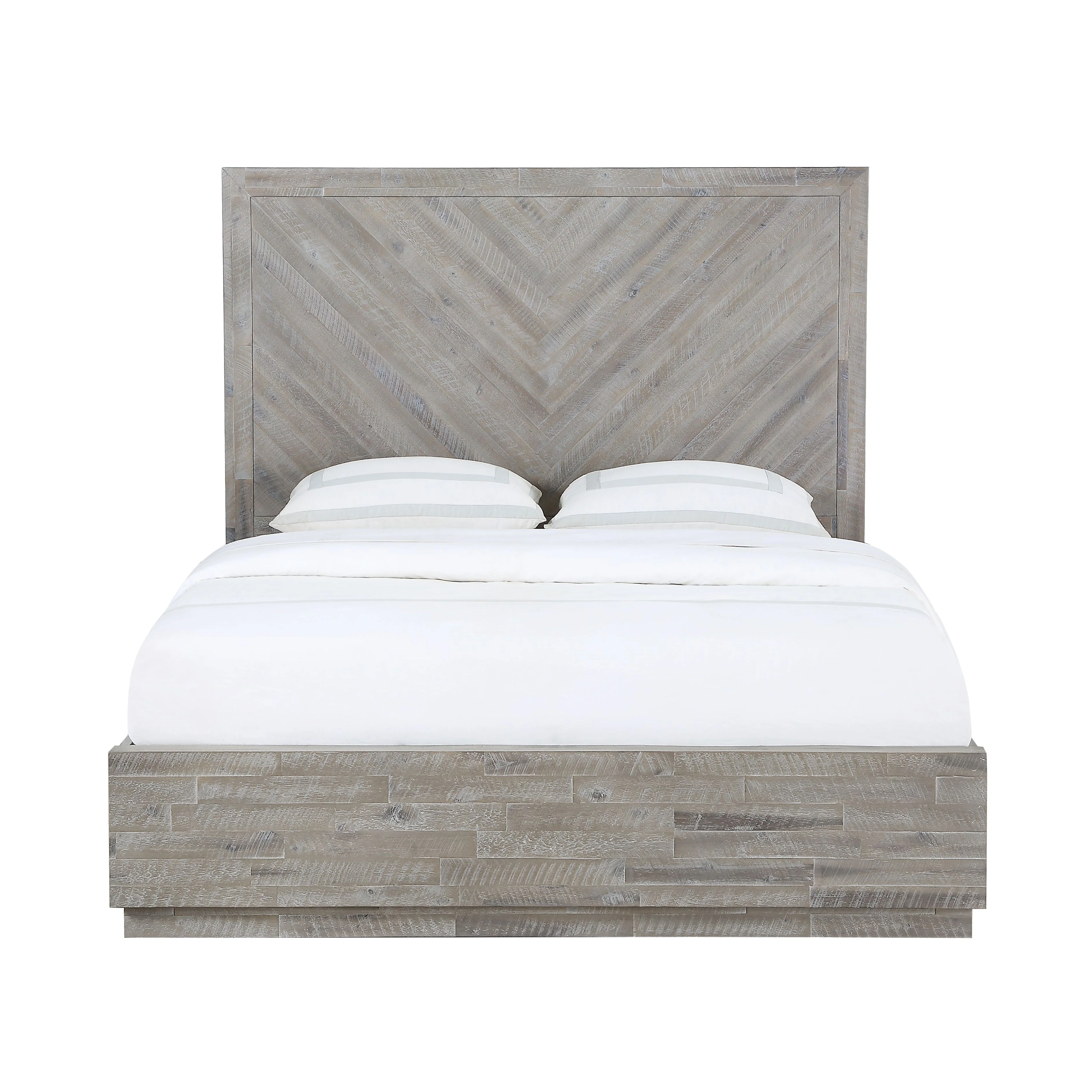 Modus Alexandra 5 PC Queen Platform Bedroom Set w 2 Nightstand in Rustic Latte