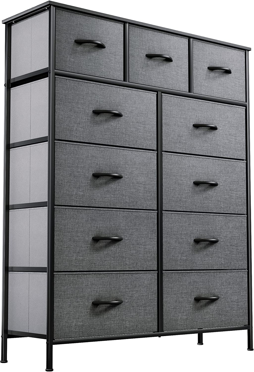 Dextrus 11-Drawer Fabric Dresser, Furniture Storage Tower Cabinet, Organizer for Bedroom, Living Room, Hallway, Closet & Nursery