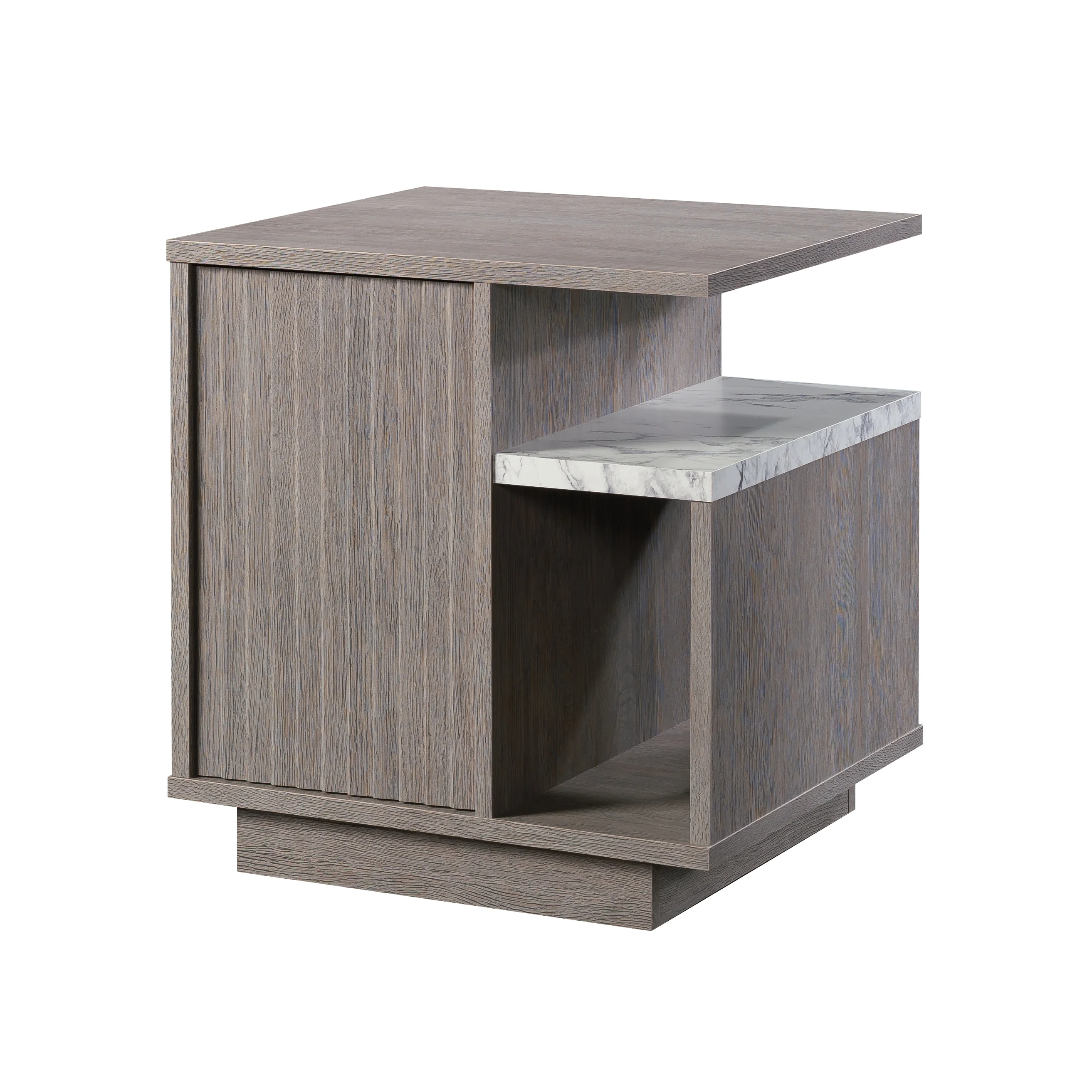 Sauder East Rock Contemporary Nightstand in Ashen Oak, Ashen Oak Finish