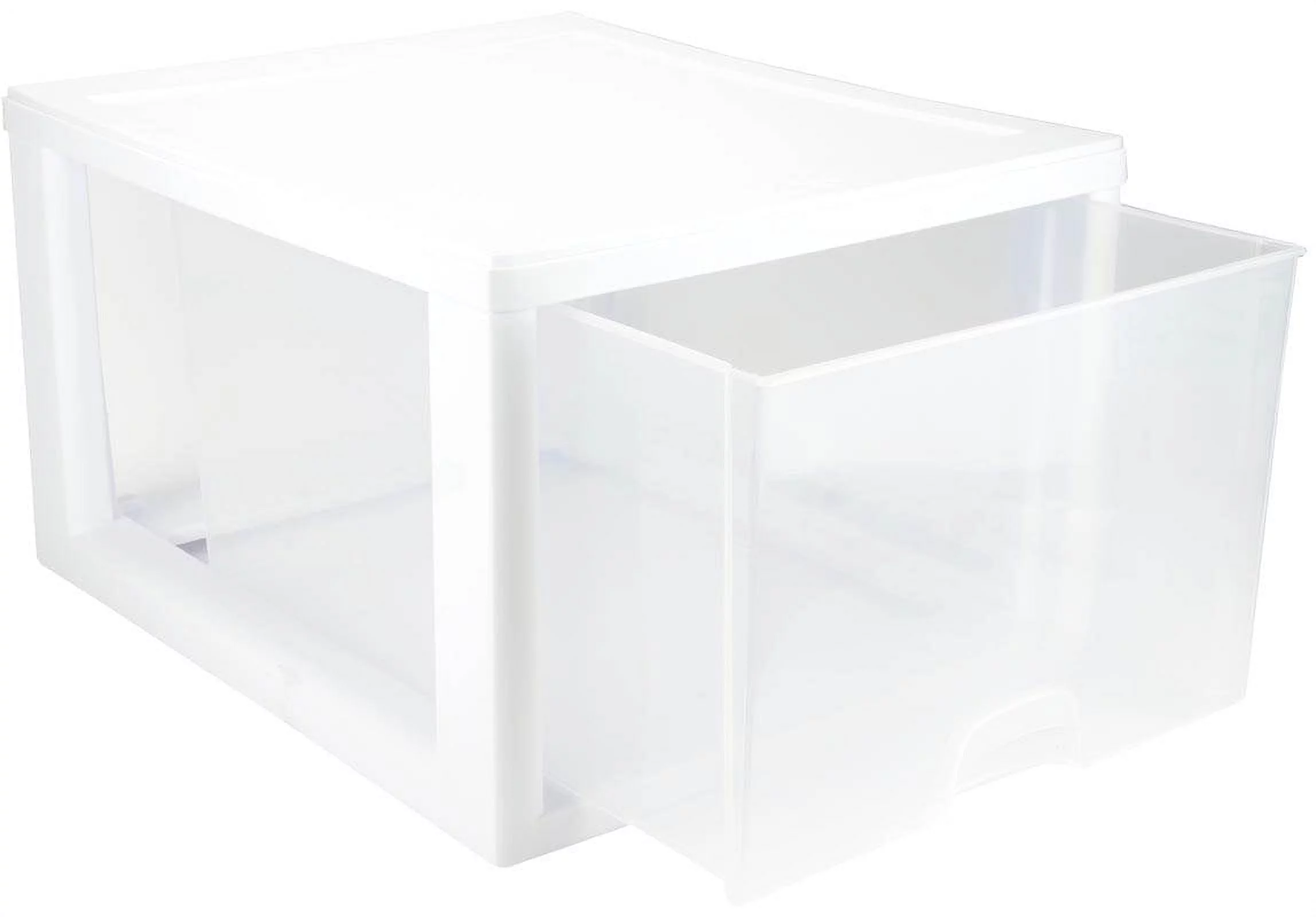 Sterilite Plastic 27 Quart Stacking Drawer, White, Adult, Set of 4