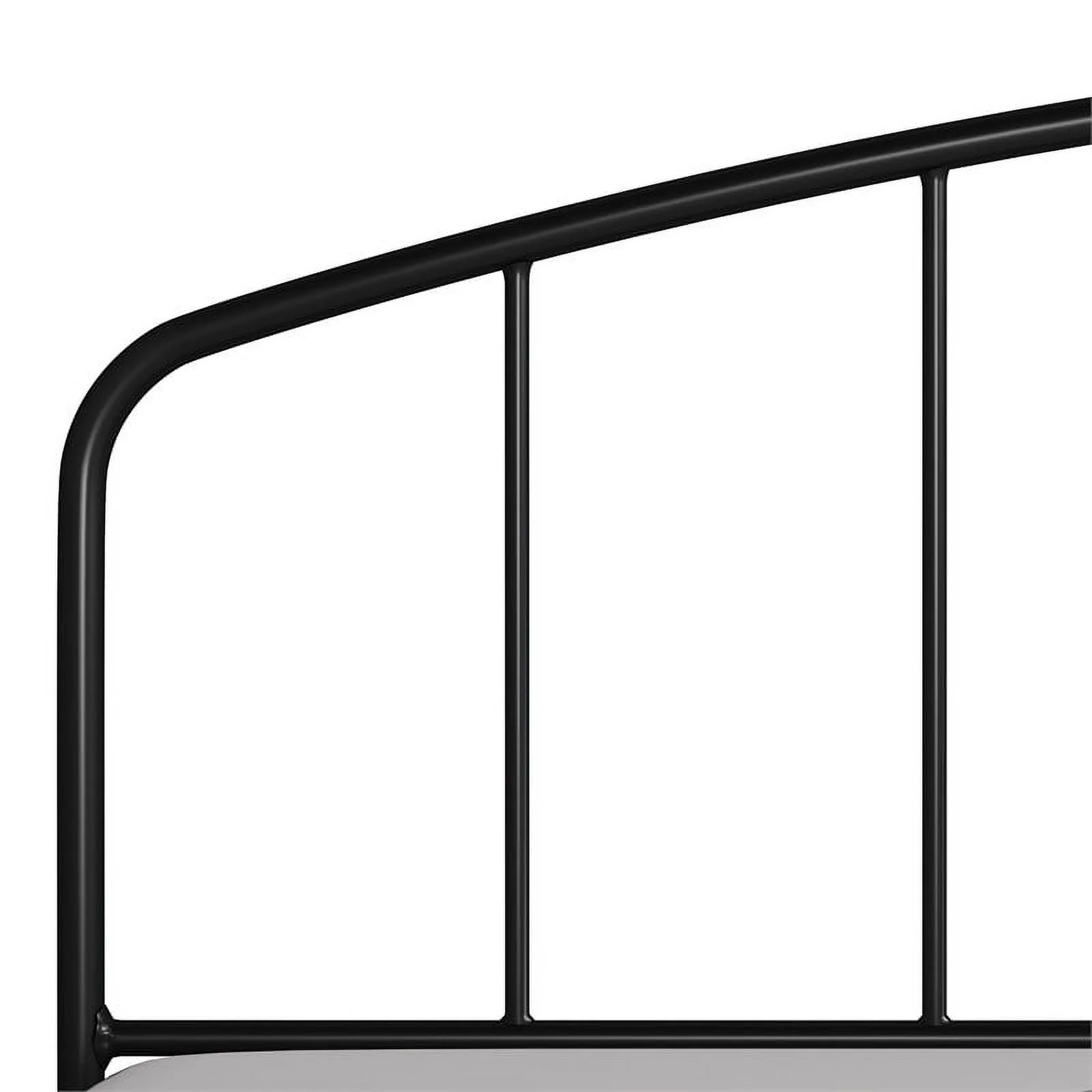 Bowery Hill Traditional Metal Full Queen Headboard with Arched Spindle in Black