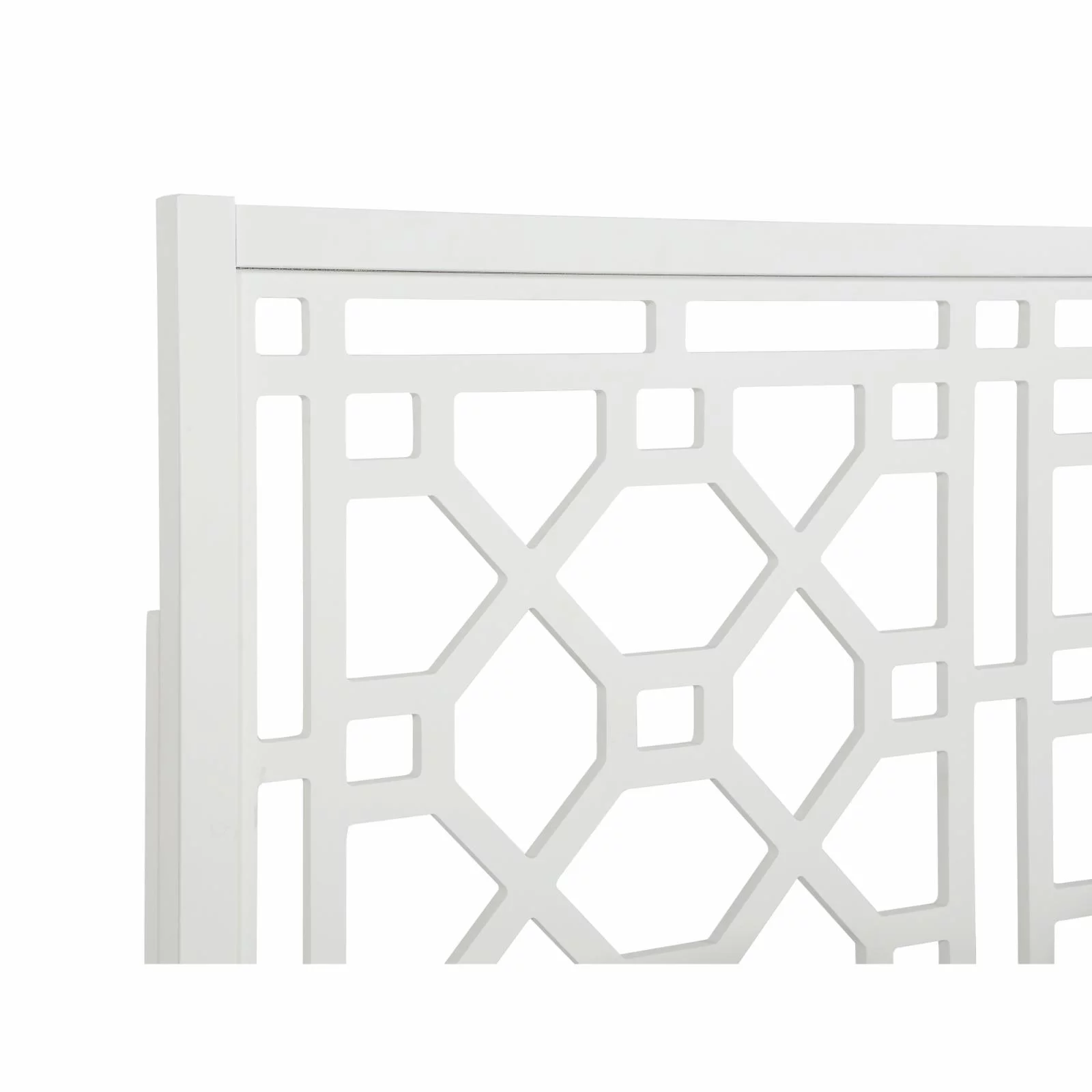 Comfort Pointe Thomas Chippendale White Wood Headboard - King