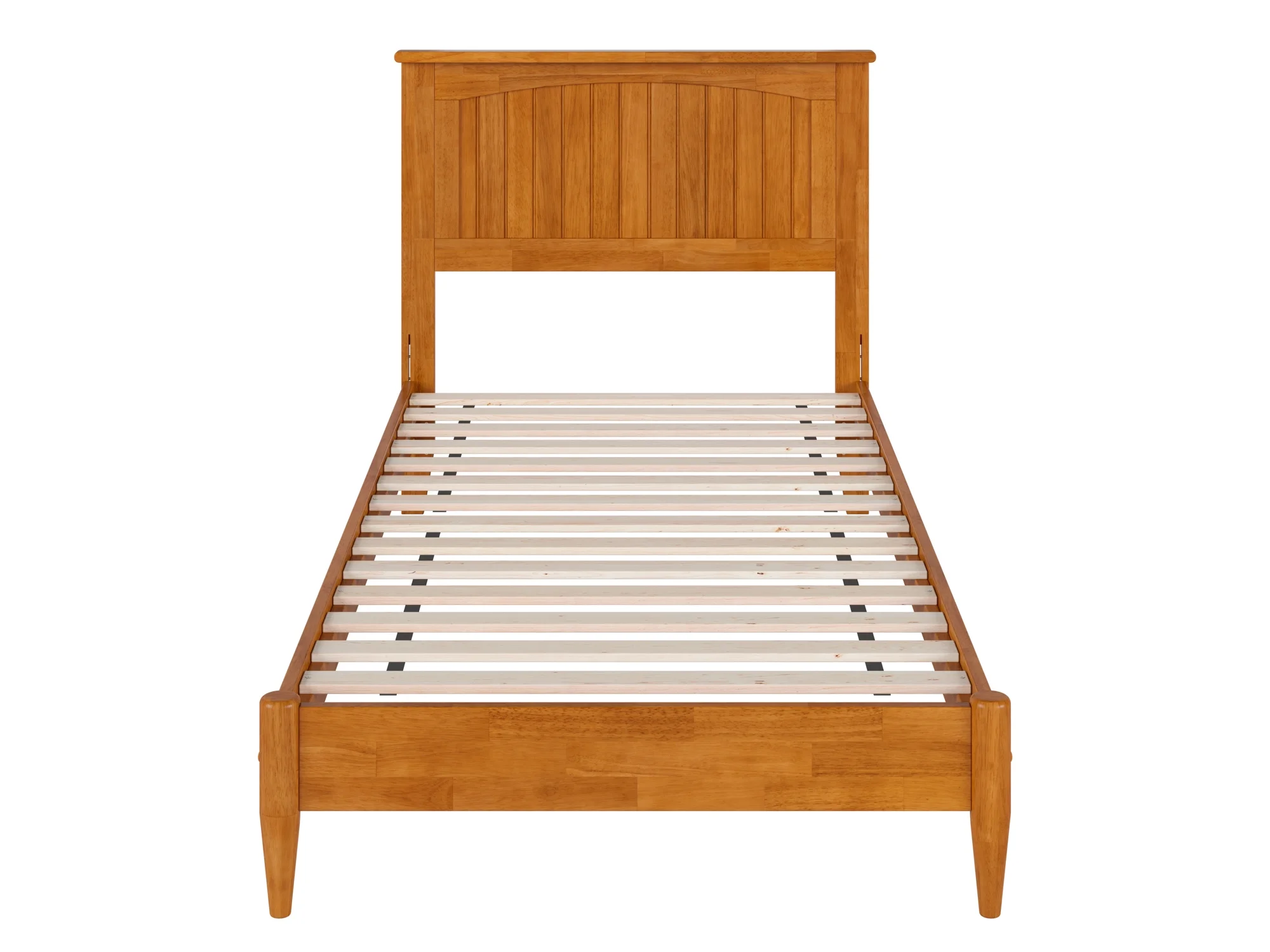 AFI Naples Twin XL Solid Wood Low Profile Platform Bed, Light Toffee