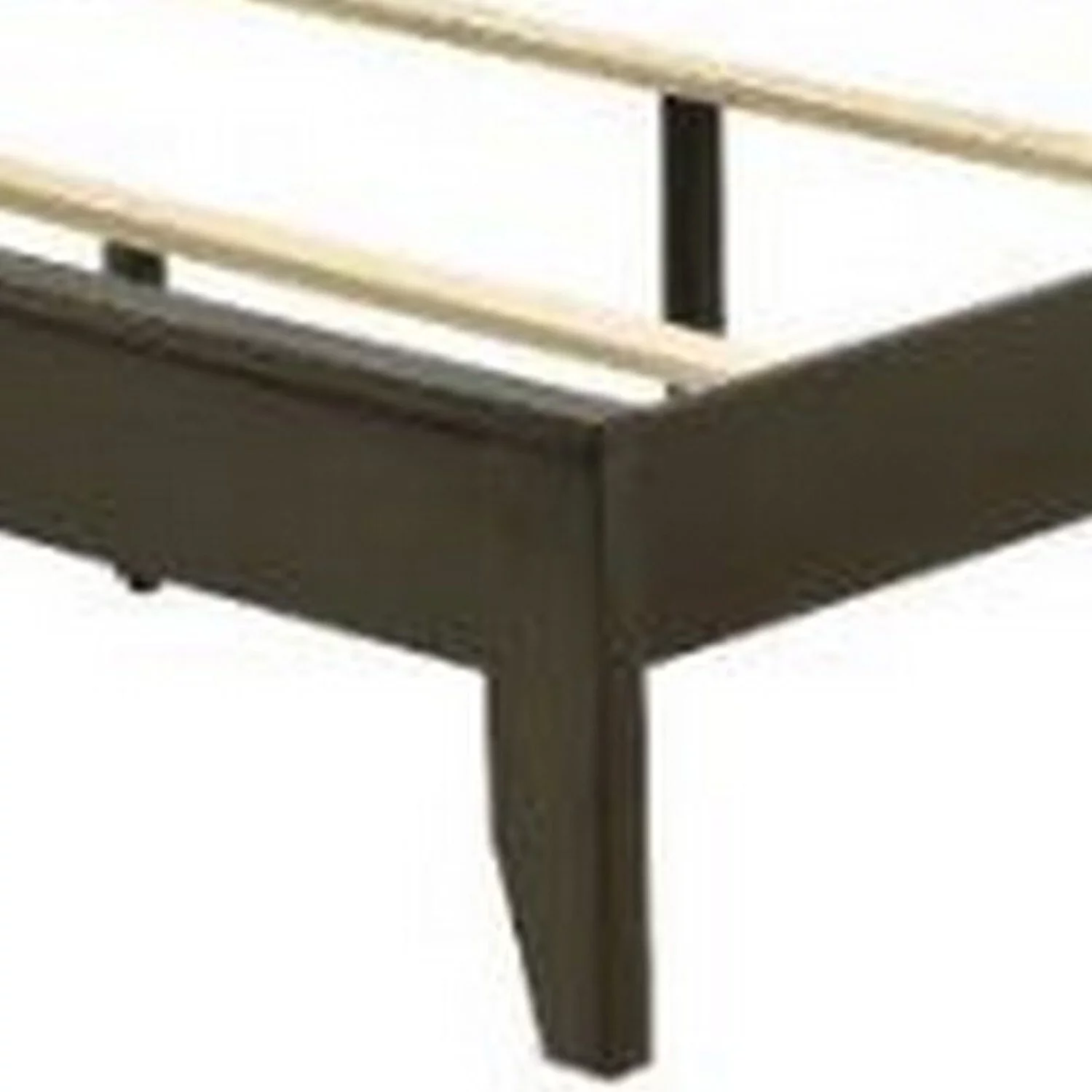 Benjara Eastern King Bed with Slatted Panel Headboard, Taupe Gray