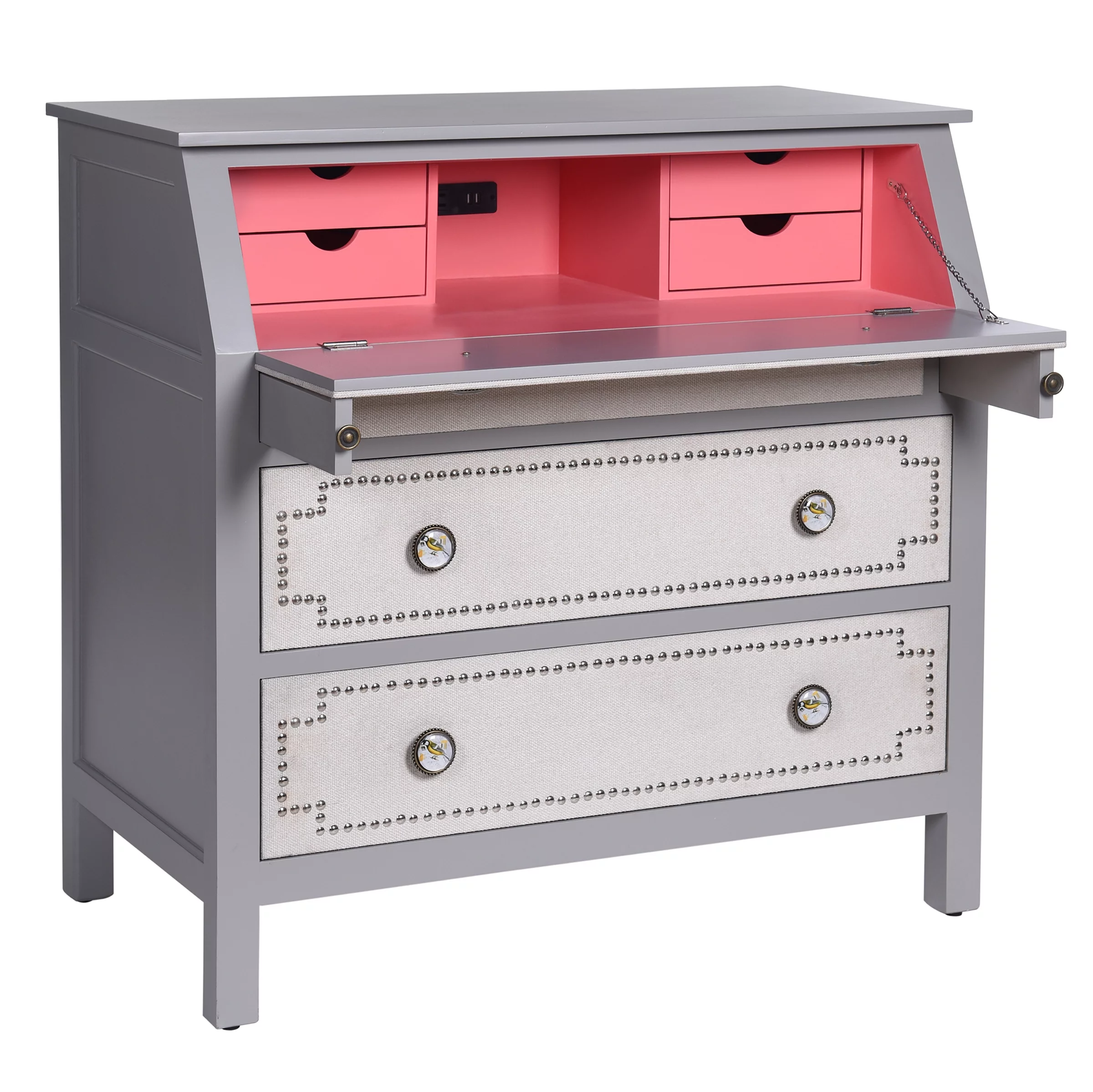 Dann Foley - Convertible Chest - Gray & Cream Finish