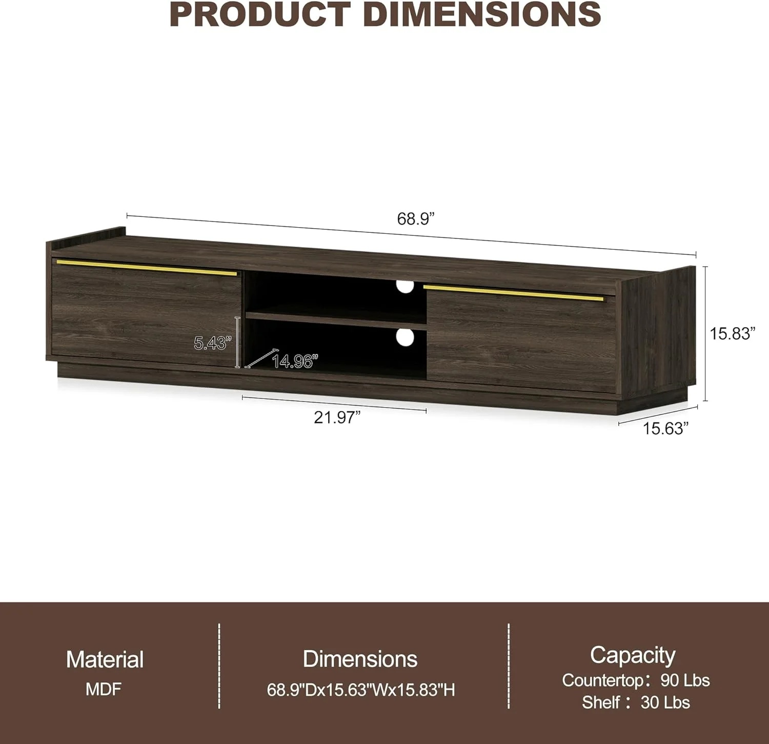 TV Stand For Tvs Up To 75