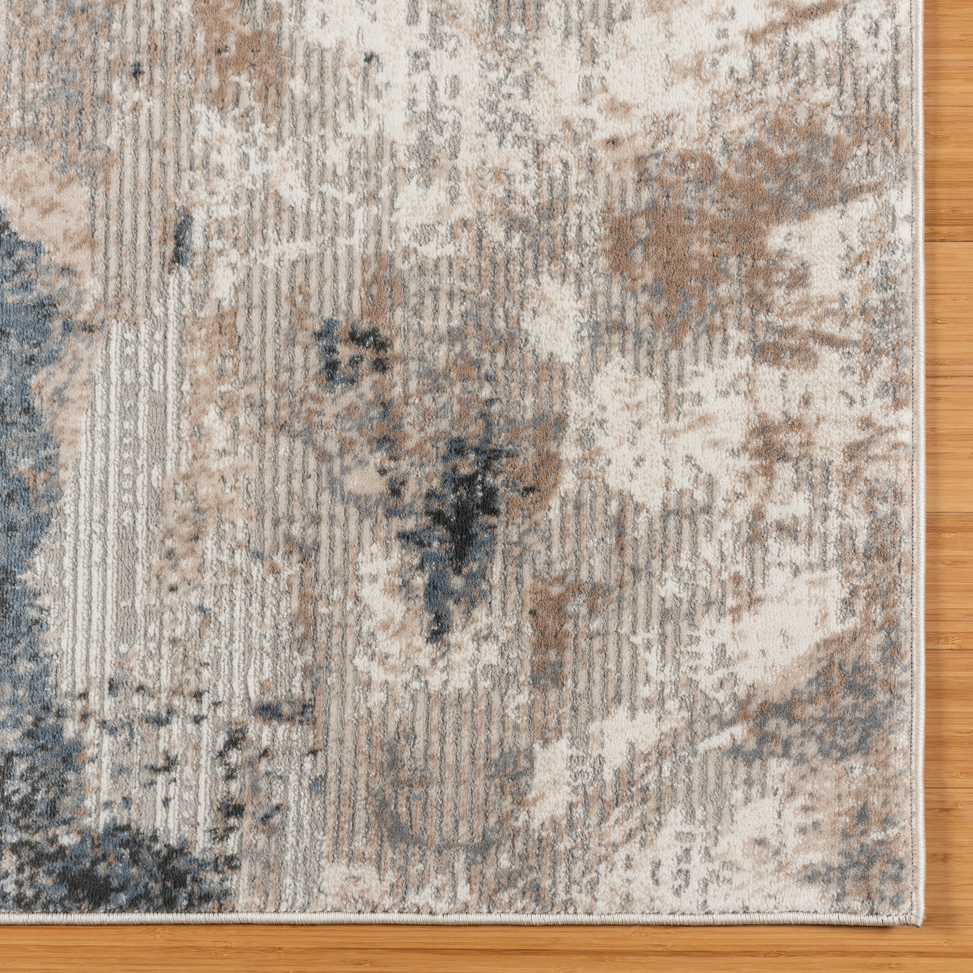Gertmenian Quattro Paola Modern Abstract Ivory/Taupe/Gray Area Rug, 8x10