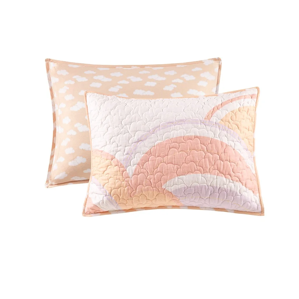 Gracie Mills Singleton Sunny Days Reversible Cotton Quilt Set with Throw Pillow - GRACE-14748