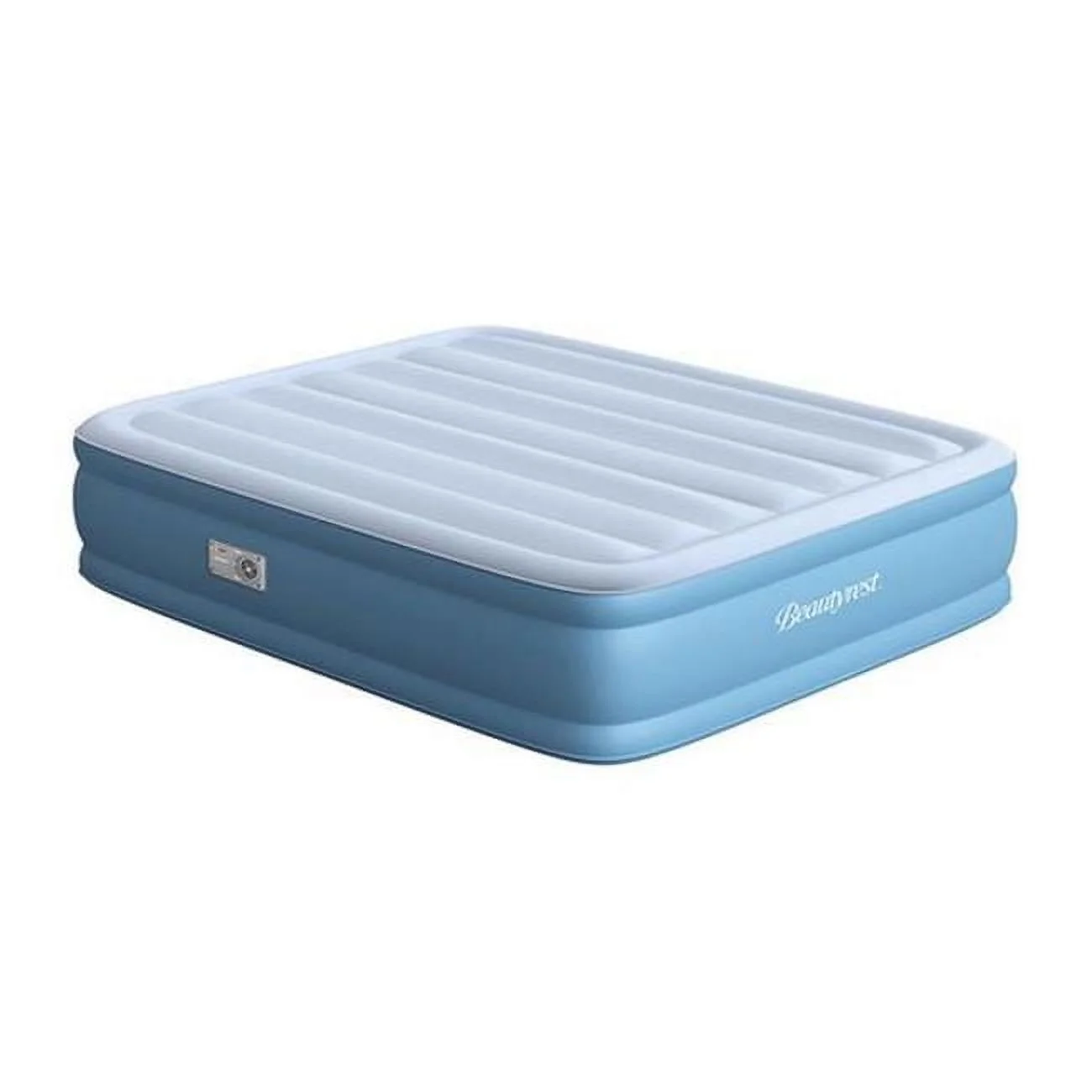 18 in. Beautyrest Sensarest Air Mattress with Inset Pump, Blue - Queen Size
