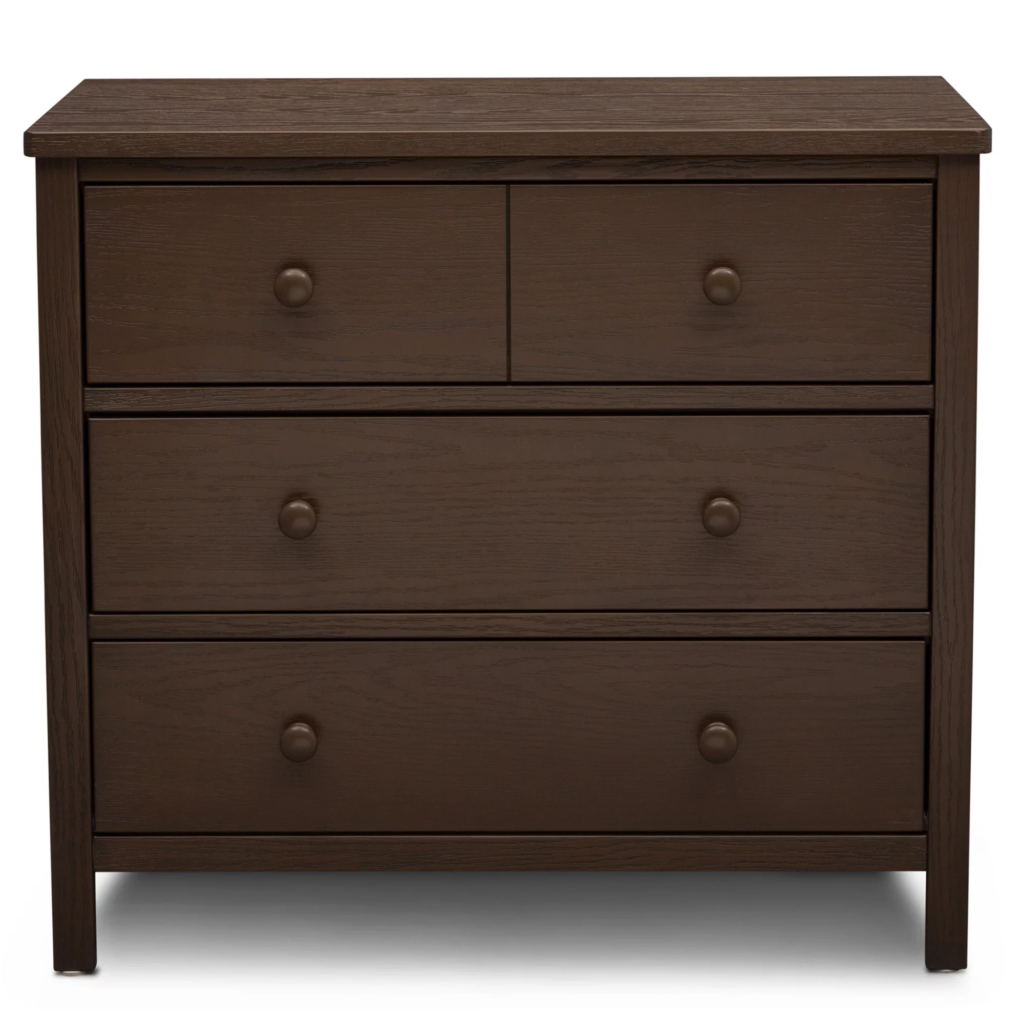 Delta Children Middleton 3 Drawer Dresser, Greenguard Gold Certified, Textured Cocoa