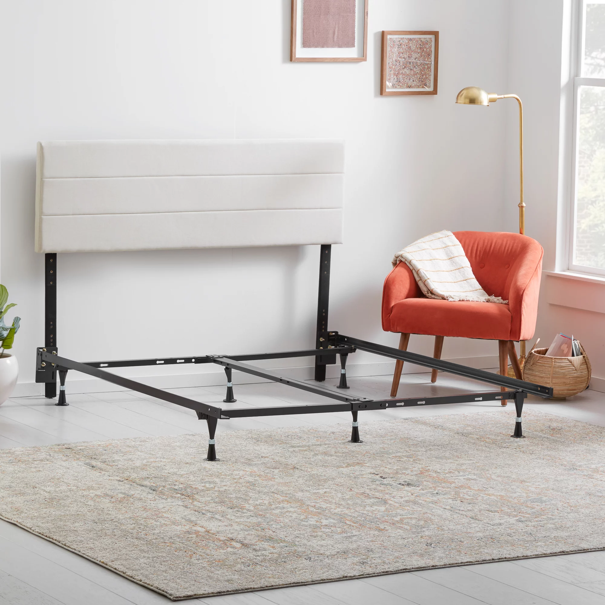 Rest Haven Metal Adjustable Bed Frame with Glides, Twin - Cal King