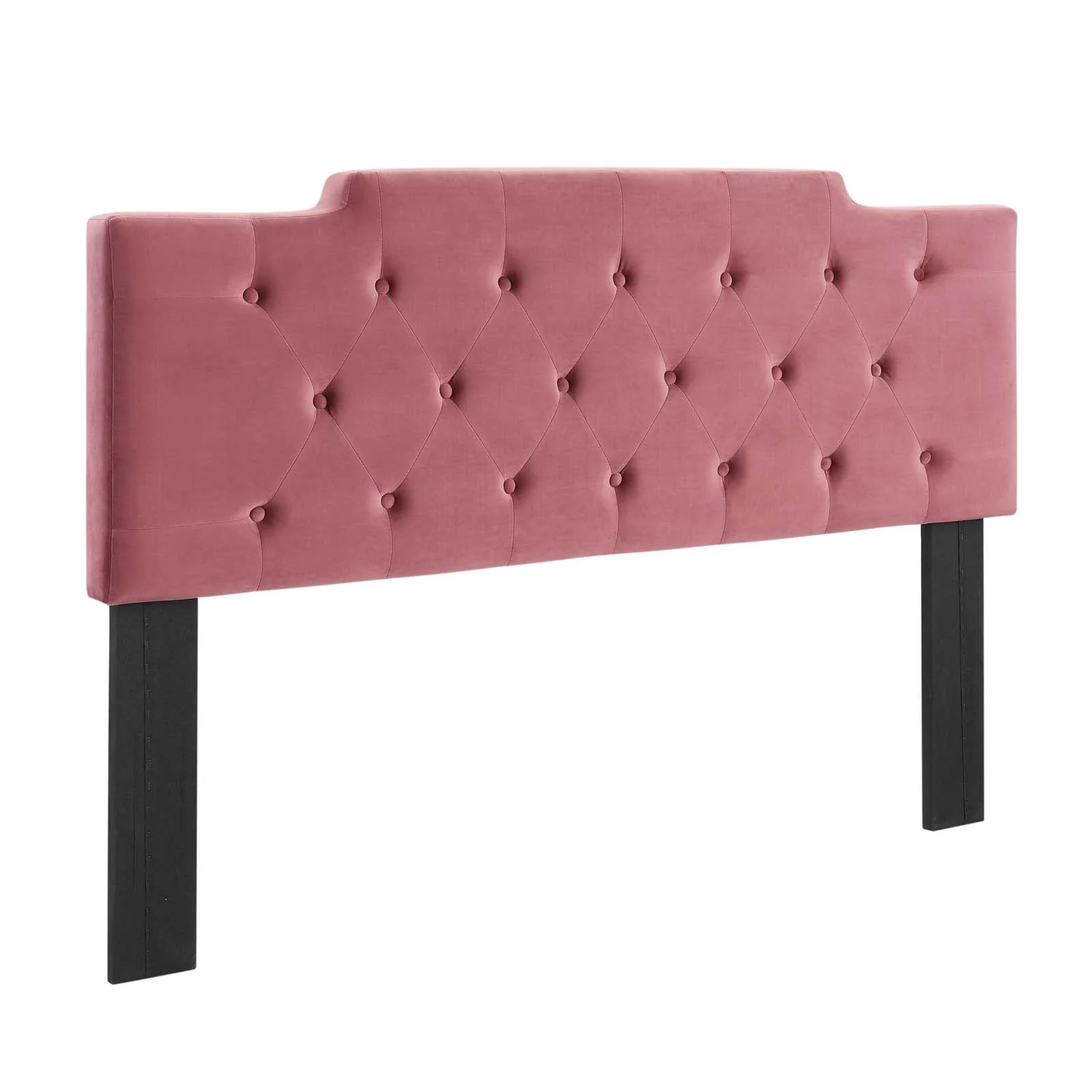 Modway Juliet Tufted Twin Performance Velvet Headboard in Dusty Rose