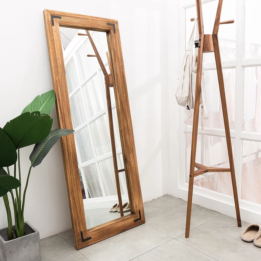 YOSHOOT Wooden Full Length Mirror, 63