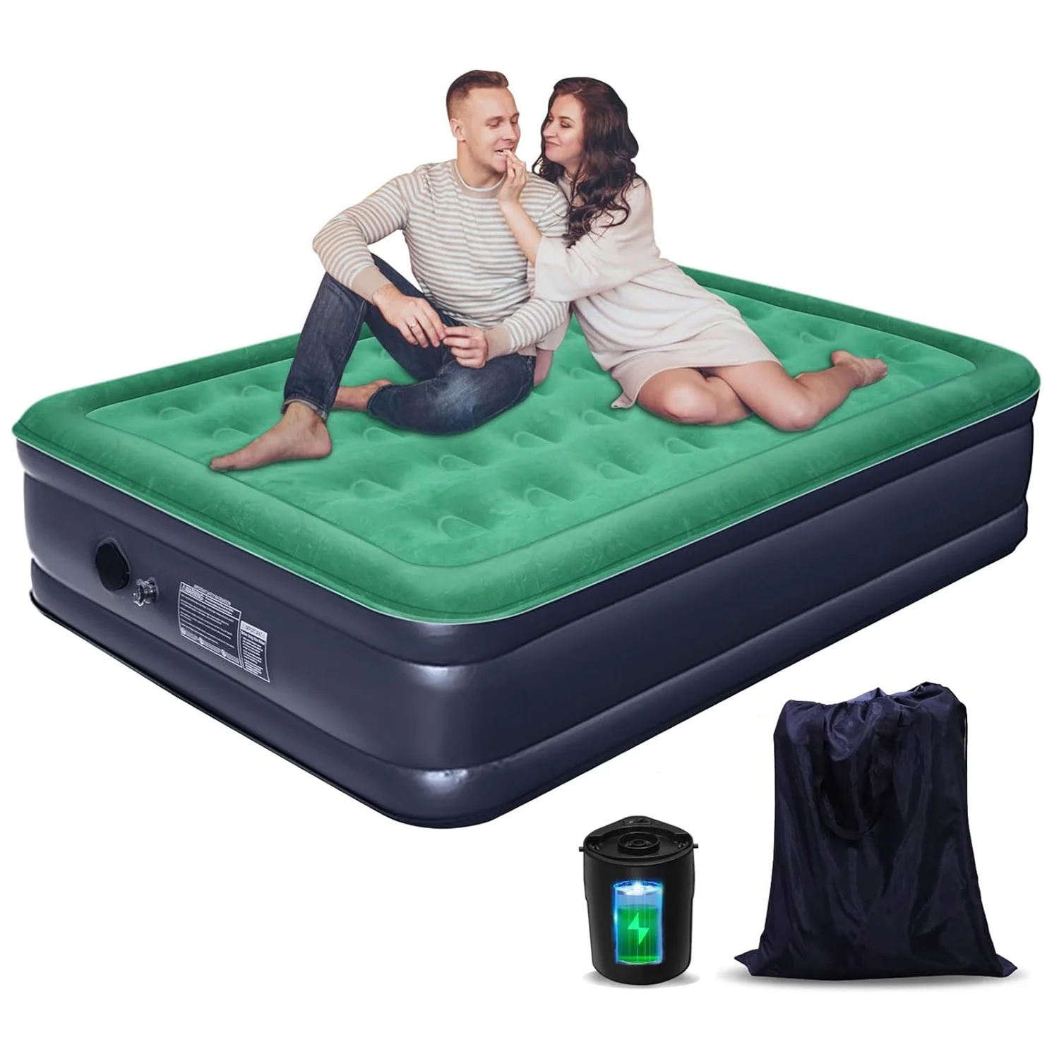 IC ICLOVER Air Mattress with Cordless Built-in Pump, 16