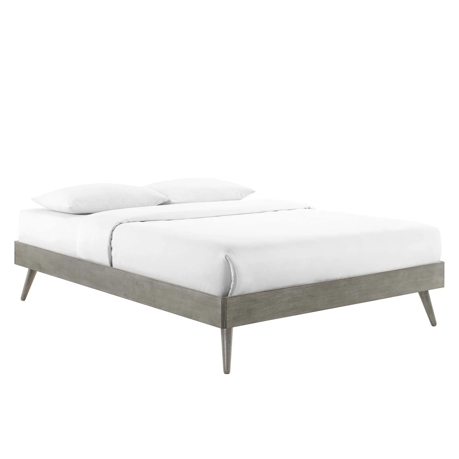 Modway Margo King Wood Platform Bed Frame in Gray