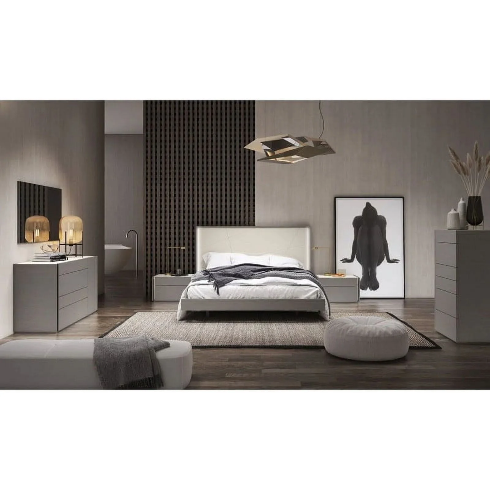 Sintra Premium 3-Piece Bedroom Set, Gray, Queen