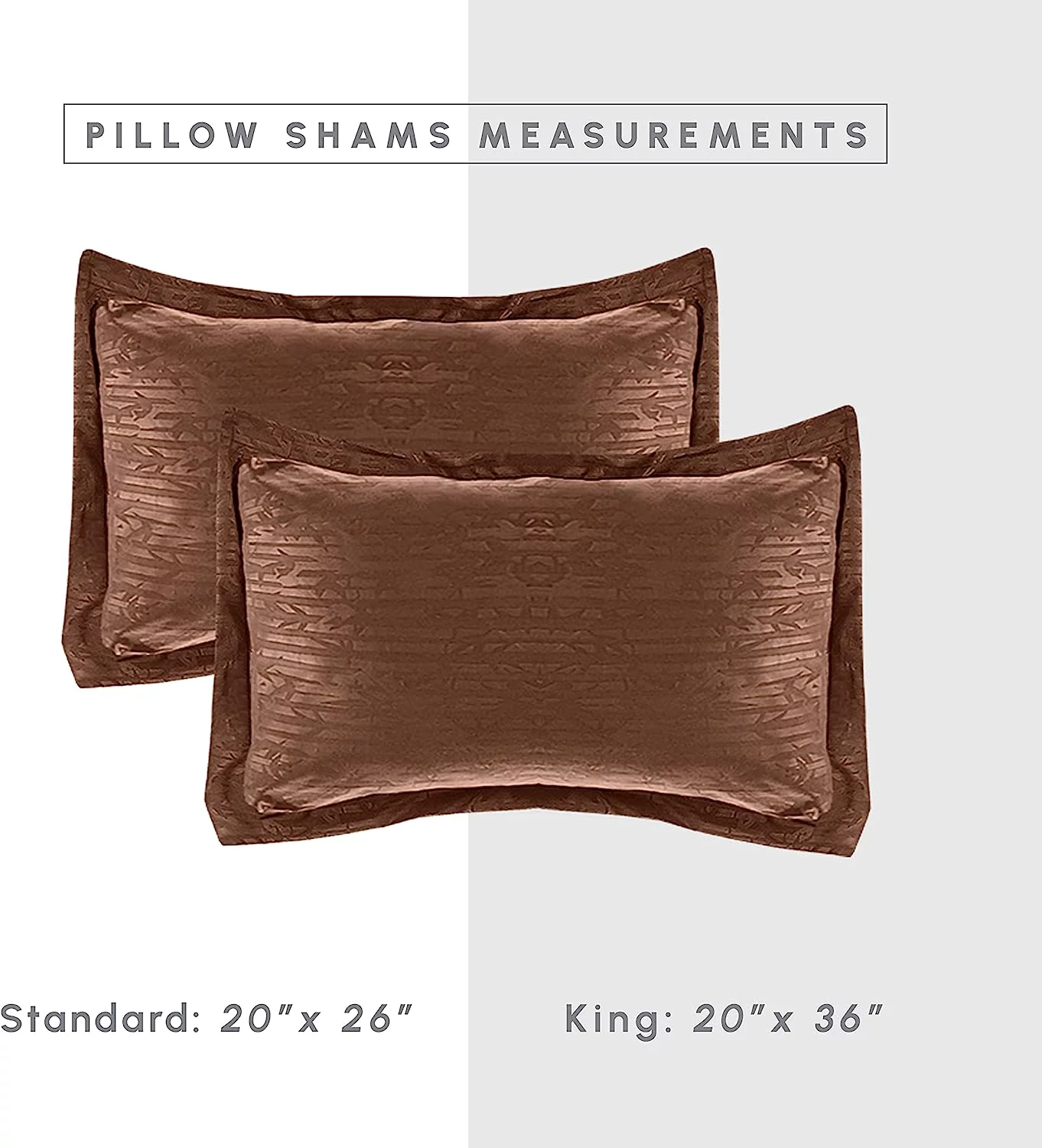 Mocassi Cozy & Soft 8-Piece Bedding Set - Includes Comforter, Smart Sheet Set, Bed Skirt, Matching Pillowcases and Shams, Bamboo Design, King/California King, Brown Comforter Set