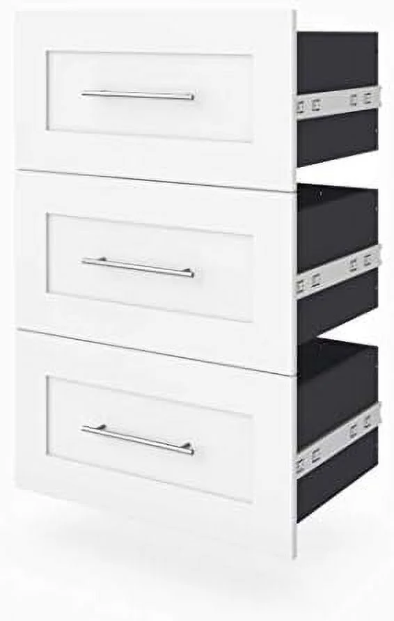 KHBIULIFE Pur 3-Drawer set for 25\u201C unit in White