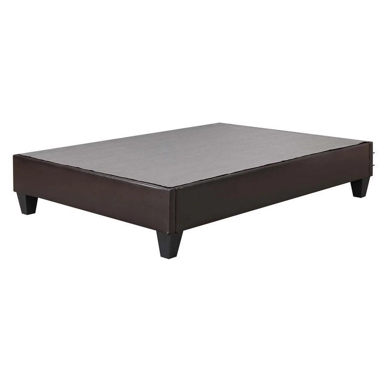 Bowery Hill Transitional Upholstered Mahogany Full Platform Bed