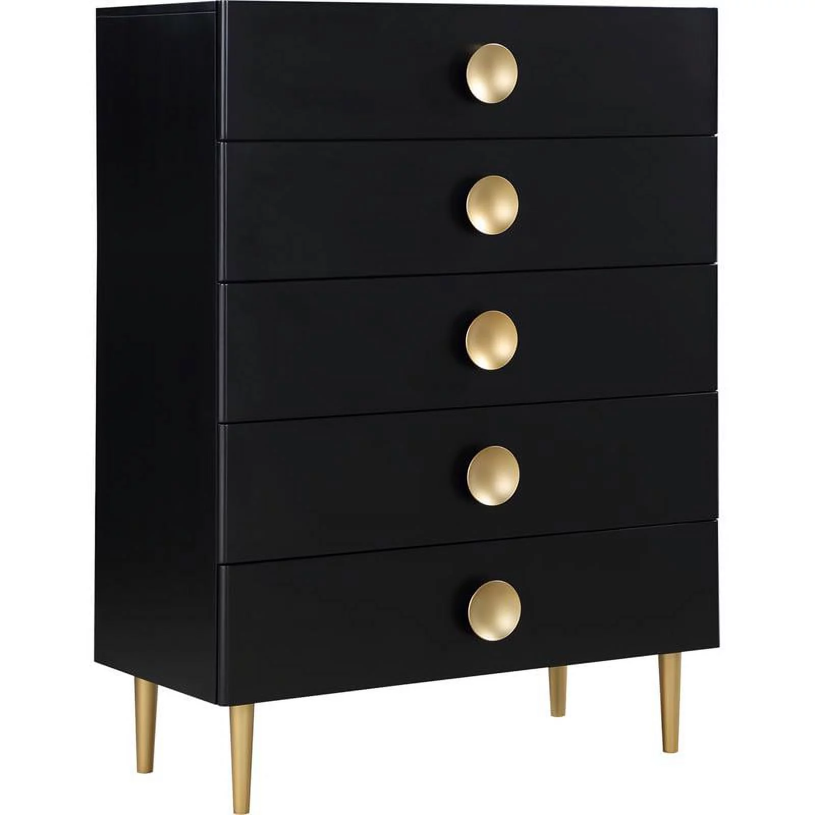 Meridian Furniture Zayne Contemporary Metal Chest in Rich Black Finish