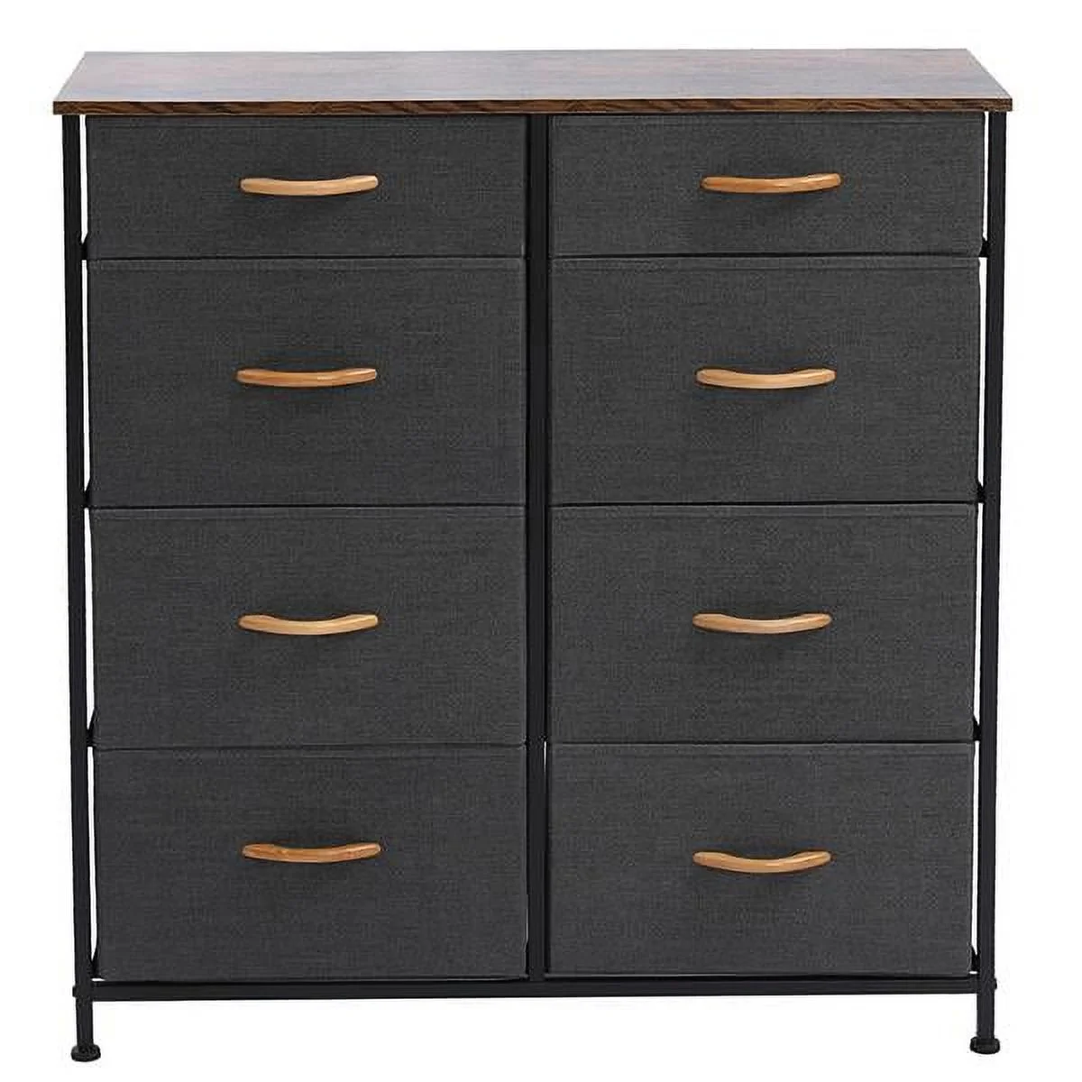 Fithood Vertical Furniture Storage Tower - Sturdy Steel Frame, Easy Pull Fabric Bins - Organizer Unit for Bedroom, Hallway, Entryway, Closets - 8 Drawers