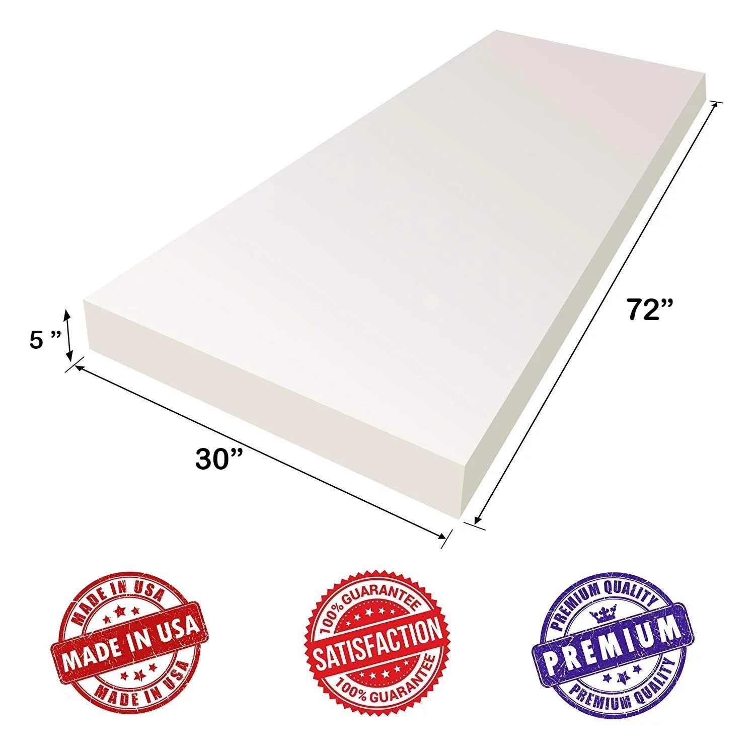 AK TRADING CO. Upholstery Foam Cushion (Seat Replacement, Upholstery Sheet, Foam Padding) - 5