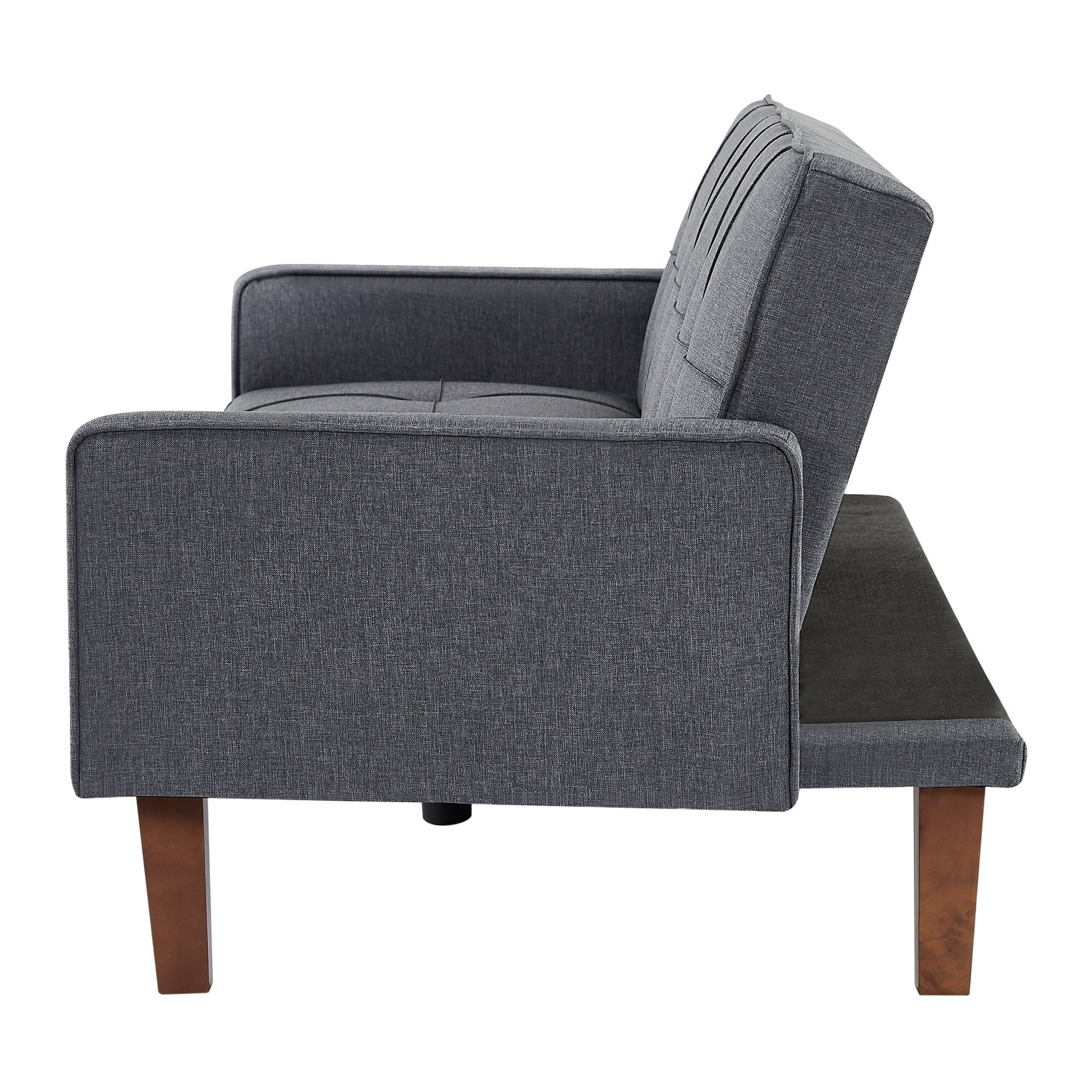 75 in. Modern Futon Convertible Recliner Sleeper Sofa Bed Grey Sleeper Sofa, Loveseat