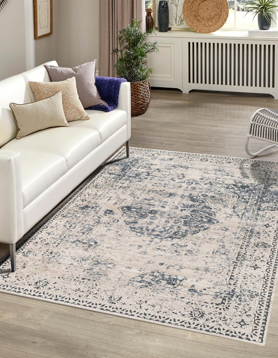 Unique Loom Hoover Chateau Rug Dark Blue/Beige 9' 10