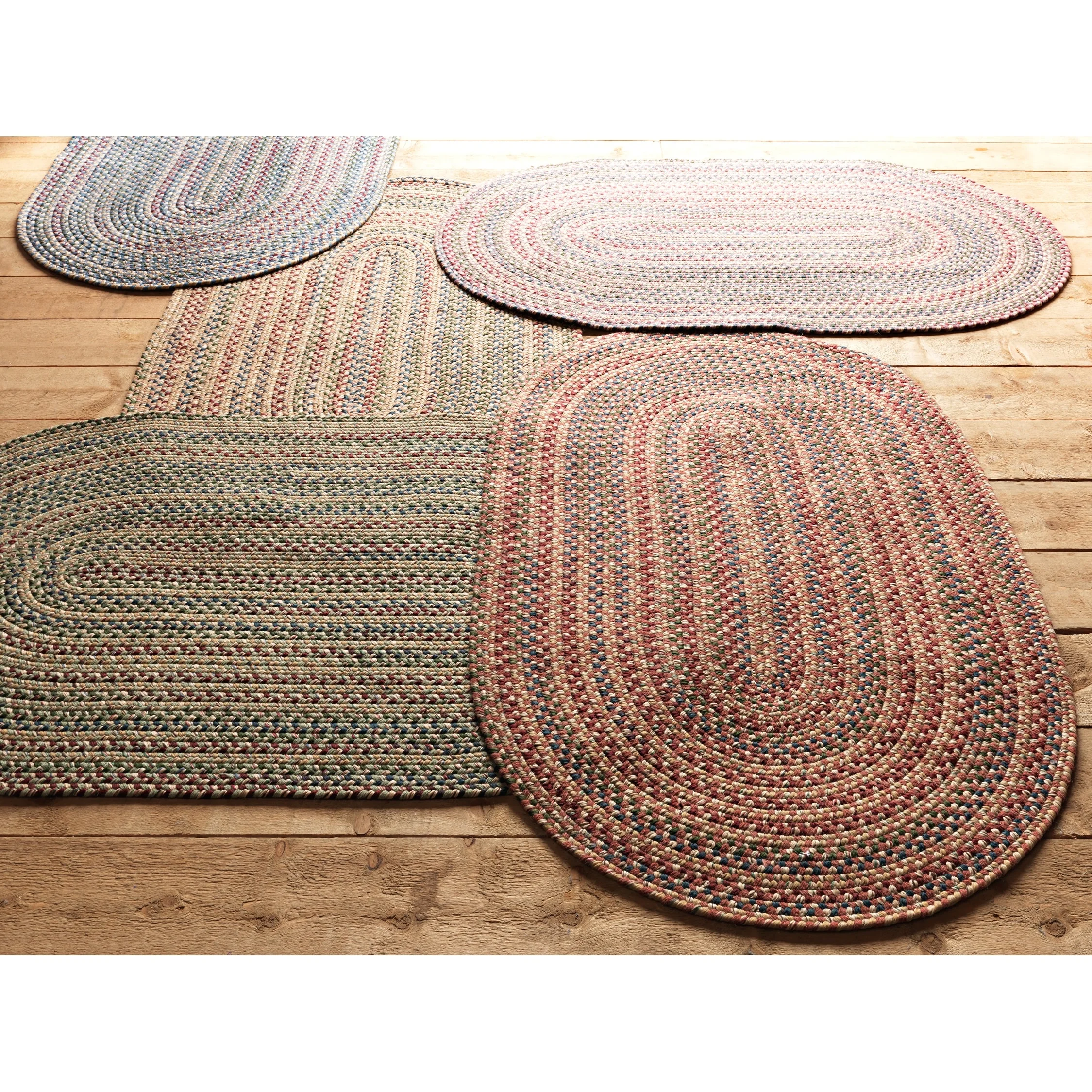 Colonial Mills Comfort Braided Area Rug Blue 4' x 6' Oval 4' x 6'