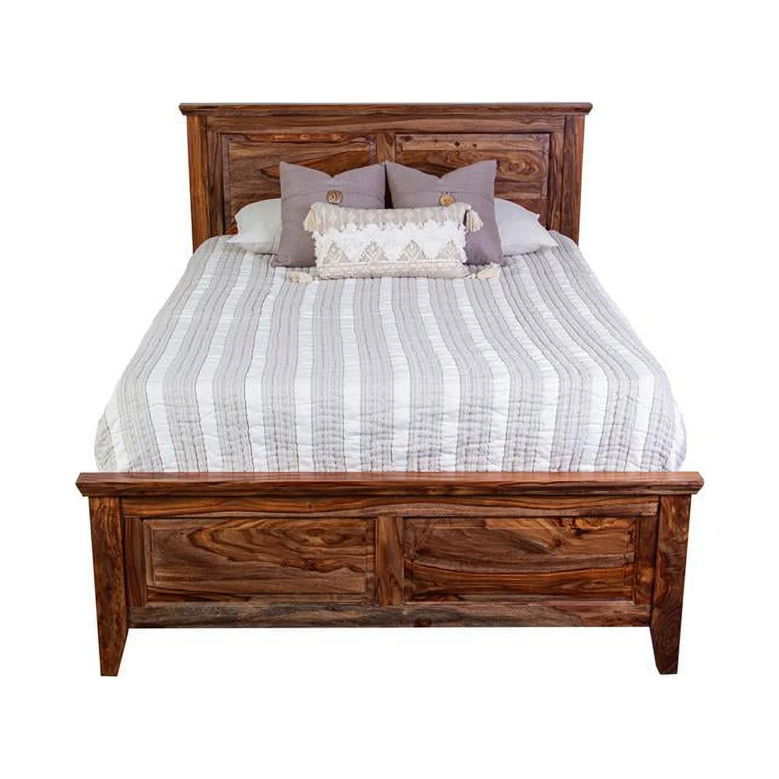 Sonora Solid Sheesham Wood King Bed - Harvest