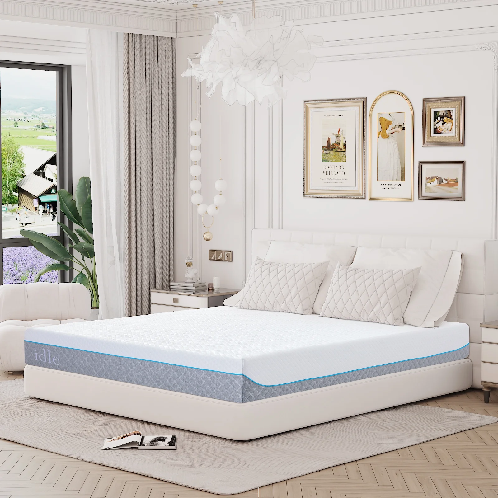 SWISH WEAVERS 12 Inch King Size Mattress, Gel Memory Foam Mattress Support and Pressure Relief, Medium Firmness,Made in USA