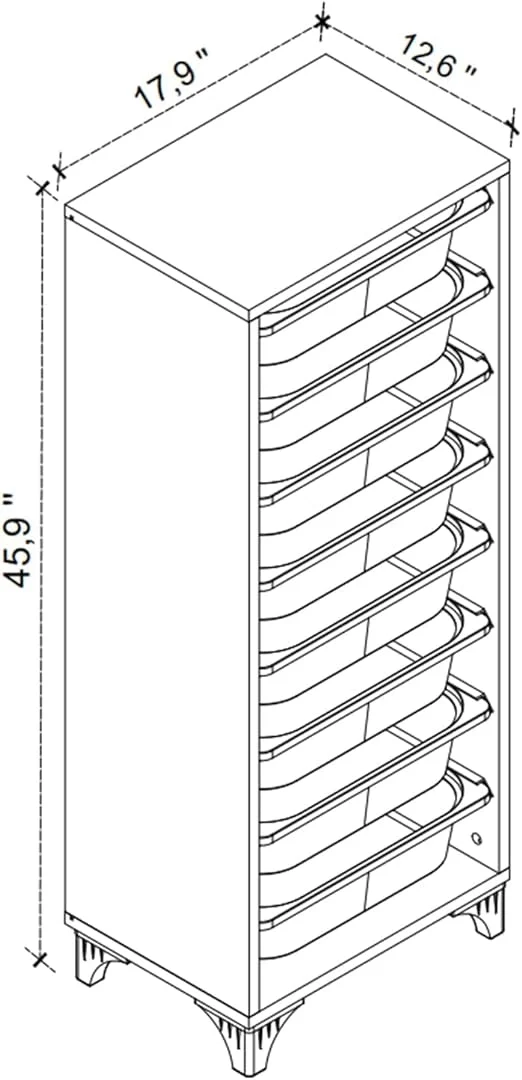 Comfyt White Dresser, Storage Cabinet Bins, Tall Drawer, Closet Organizer, Toy Storage, Chest Shelves Shoe Clothing Rack, Bookshelf 8 shelf Bathroom Office Kitchen Pantry Garage Organizer