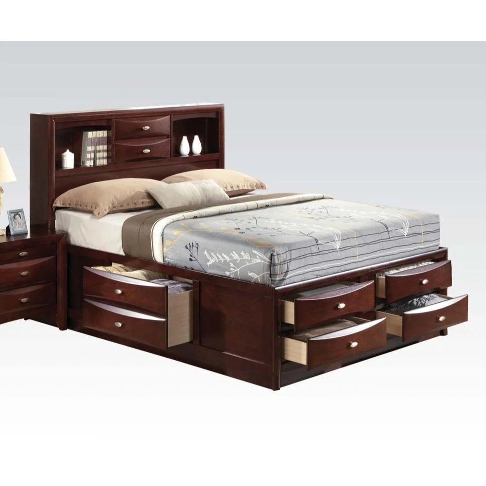 Espresso Wood Eastern King 5PCS Bedroom Set w/Storage Acme Ireland 21596EK-5pcs