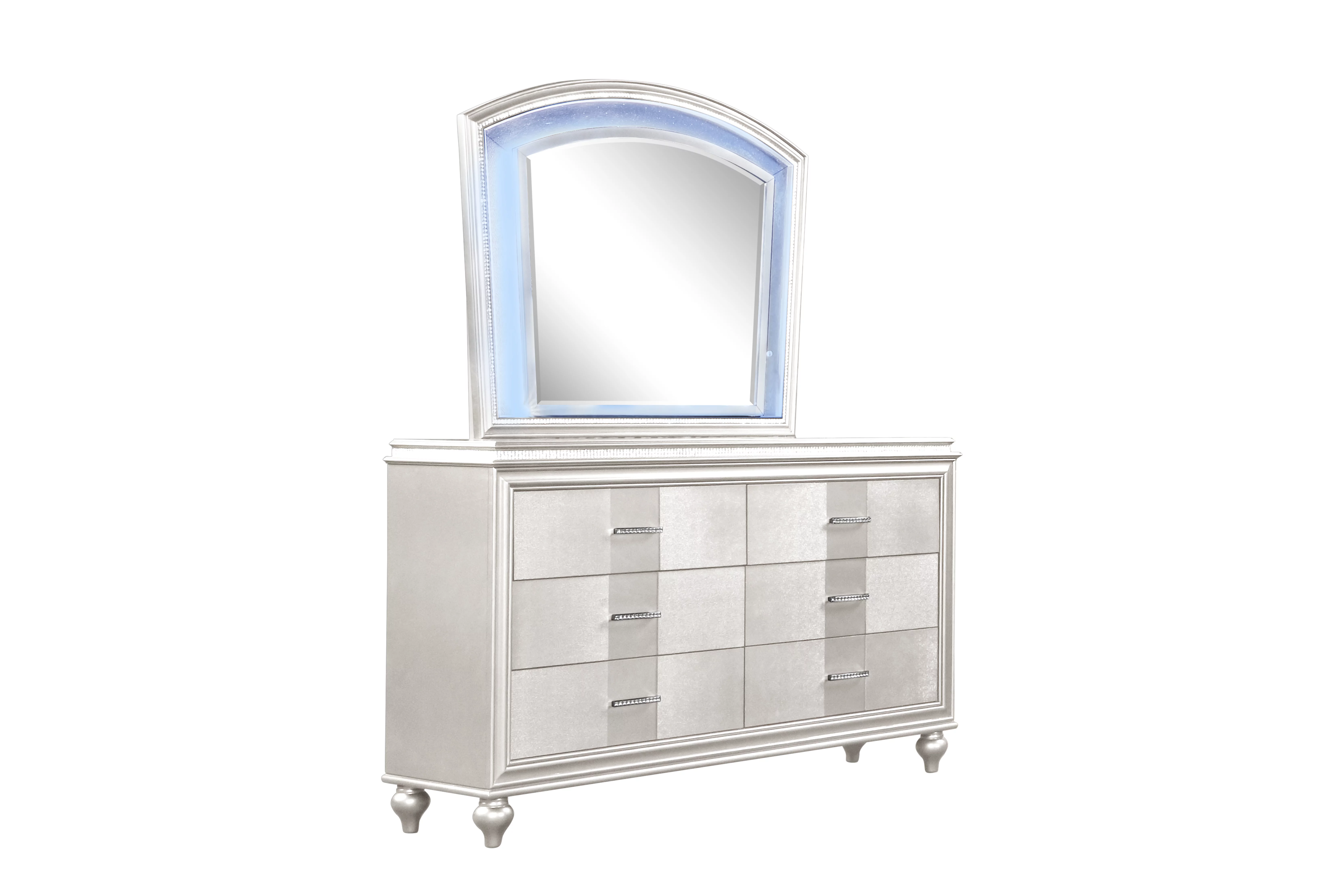 Sportaza Home Modern 6 Drawer Dresser made with Wood in White