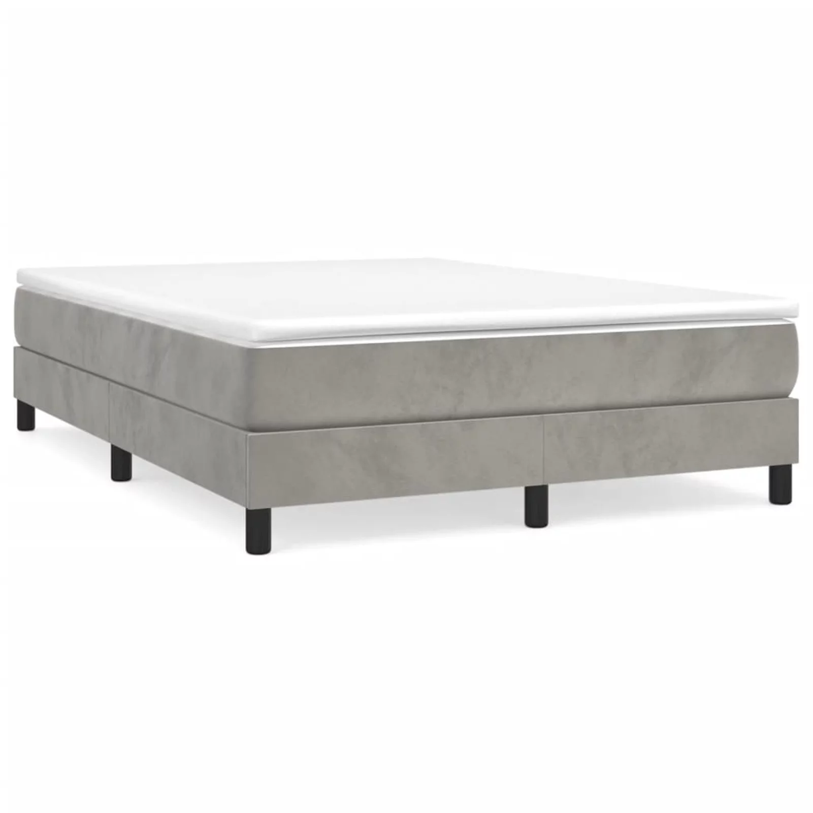 Walmeck Box Spring Bed with Gray 59.8