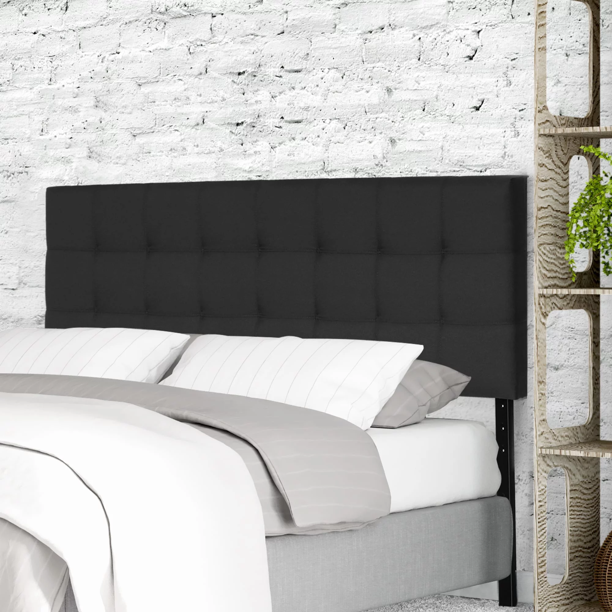 Carbon Loft  Dashwood Tufted Black Headboard Twin