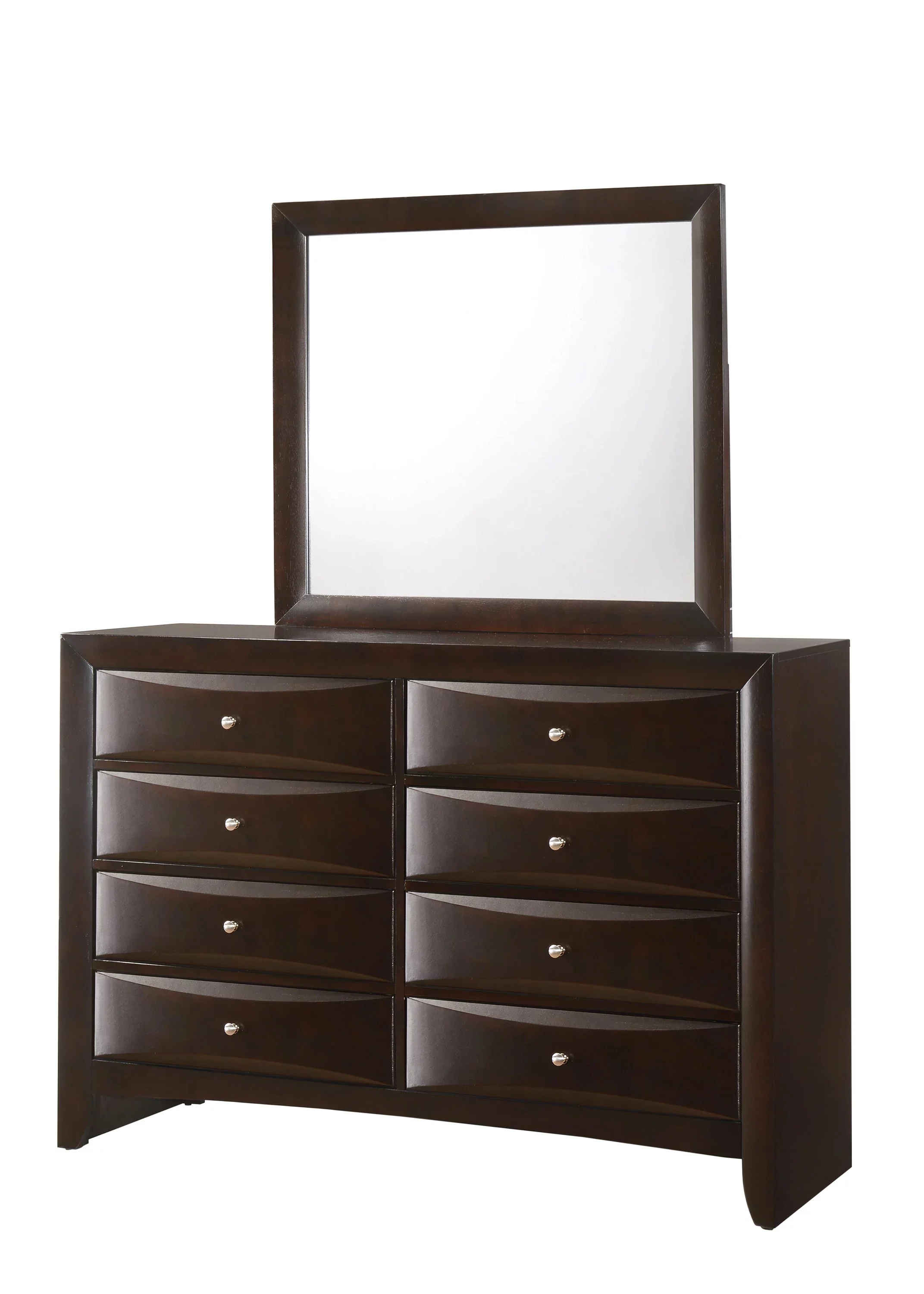 Contemporary King Size 5pc Captains Bed Set Storage Drawers Cherry Finish Solid Wood Bedroom Furniture