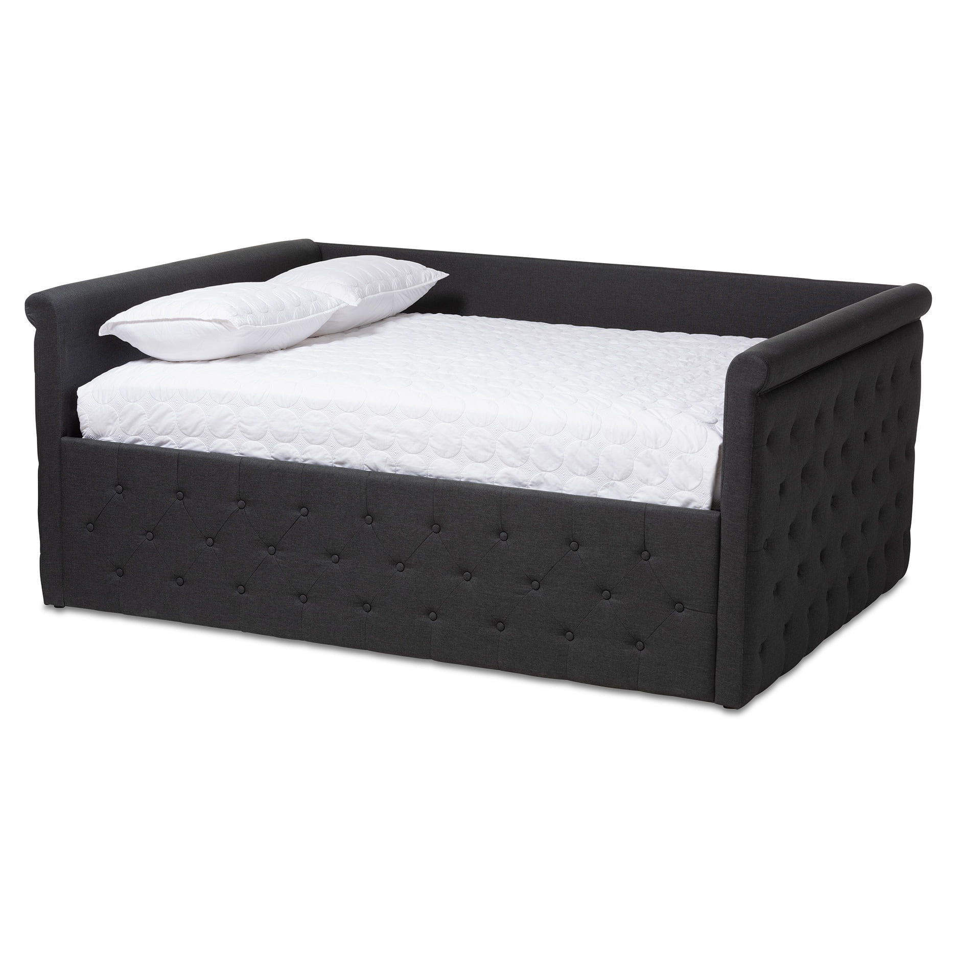 Copper Grove  Harriet Tufted Upholstered Daybed Charcoal Queen