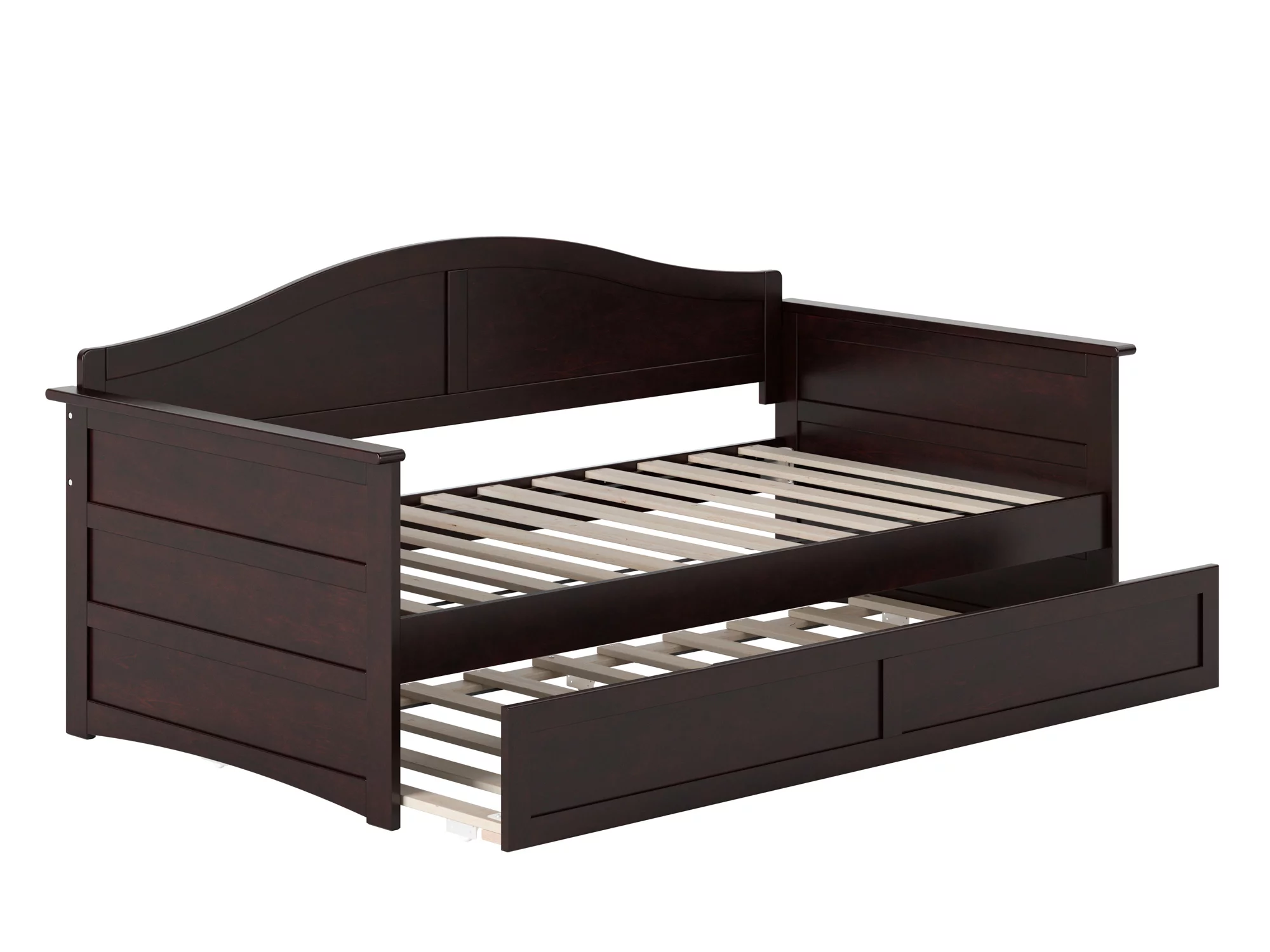 AFI Acadia Wood Twin Size Daybed Frame with Twin Trundle Espresso