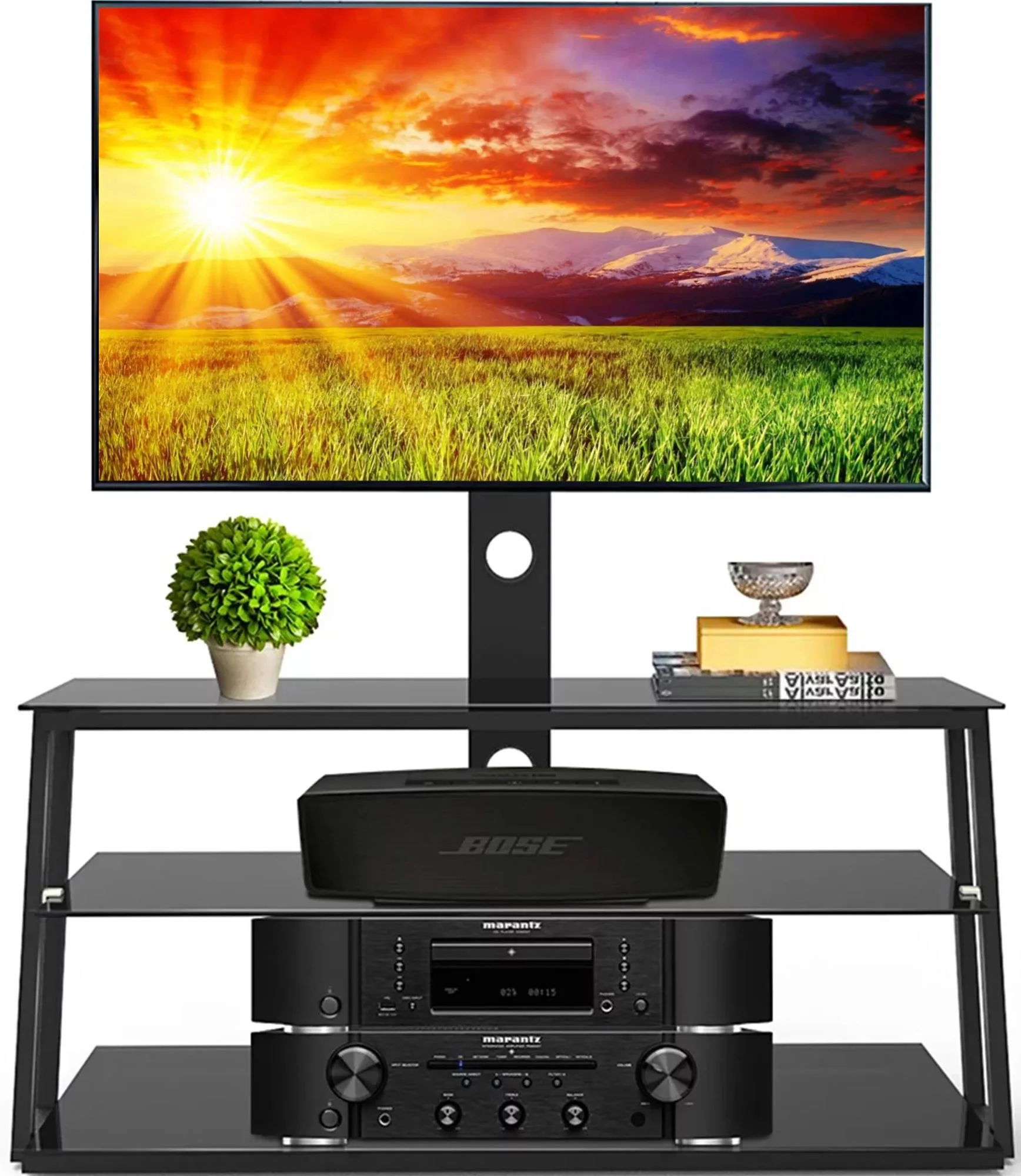 Modstyle Swivel Floor TV Stand, Bedroom TV Stand with Mount for 32 to 65