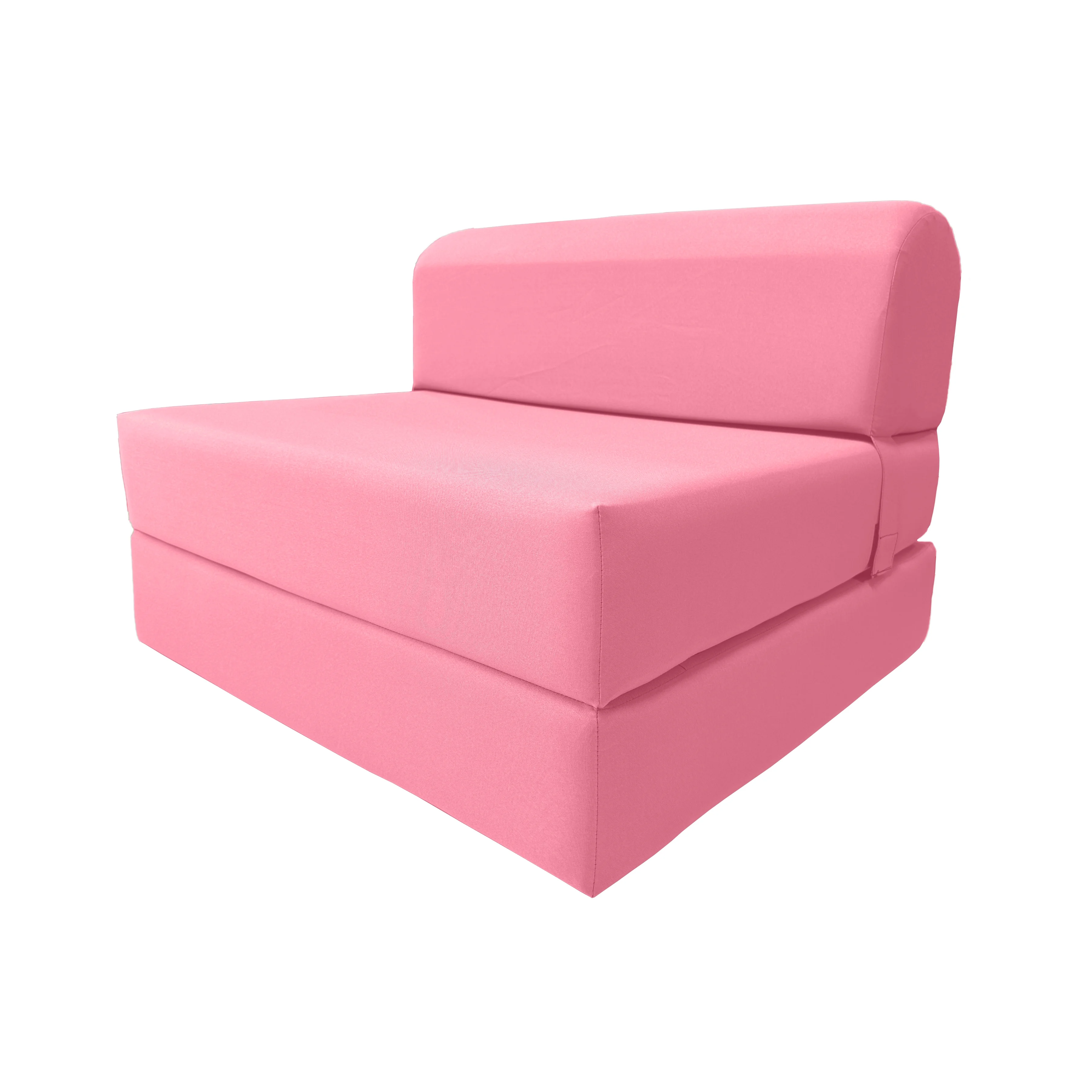 Pink Sleeper Chair Folding Foam Beds, Portable Studio Sofa Guest Bed, 6 x 36 x 70