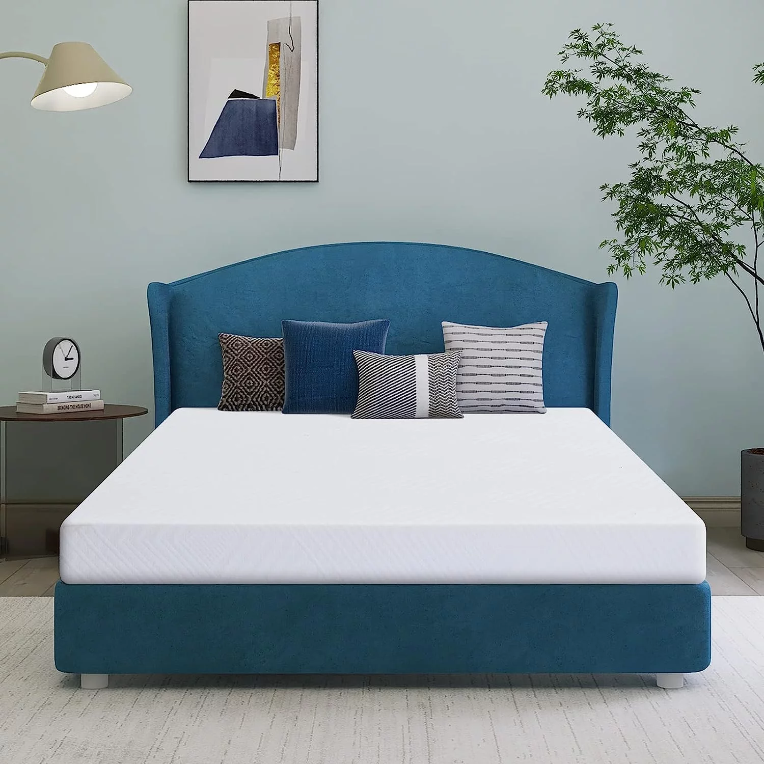 Hcore Ego White 10 inch Memory Foam Mattress, Full Size Mattress in a Box, Medium Firm