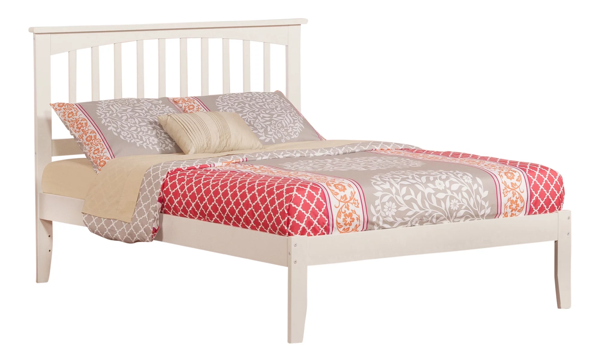 Mission Platform Bed with Open Foot Board in, in Multiple Colors and Sizes