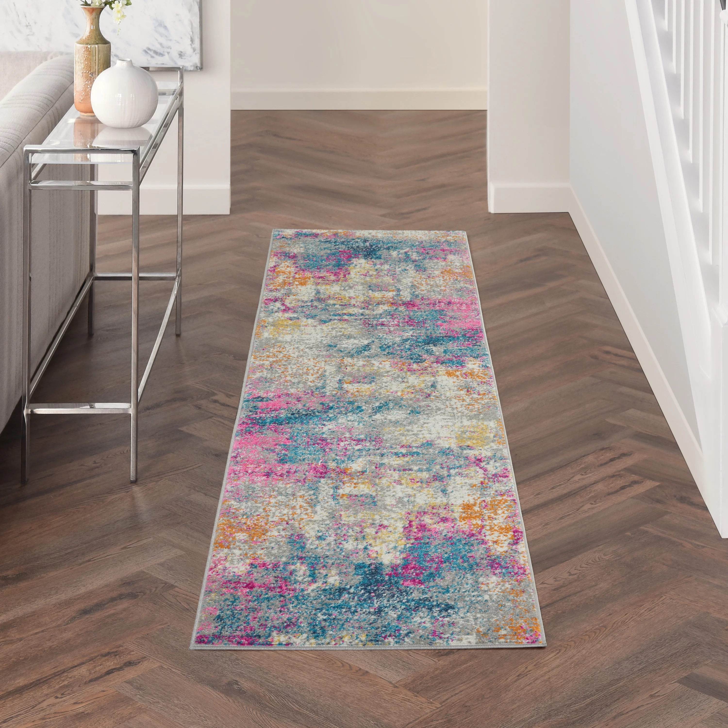 Nourison Passion Abstract Ivory Multicolor 2'2