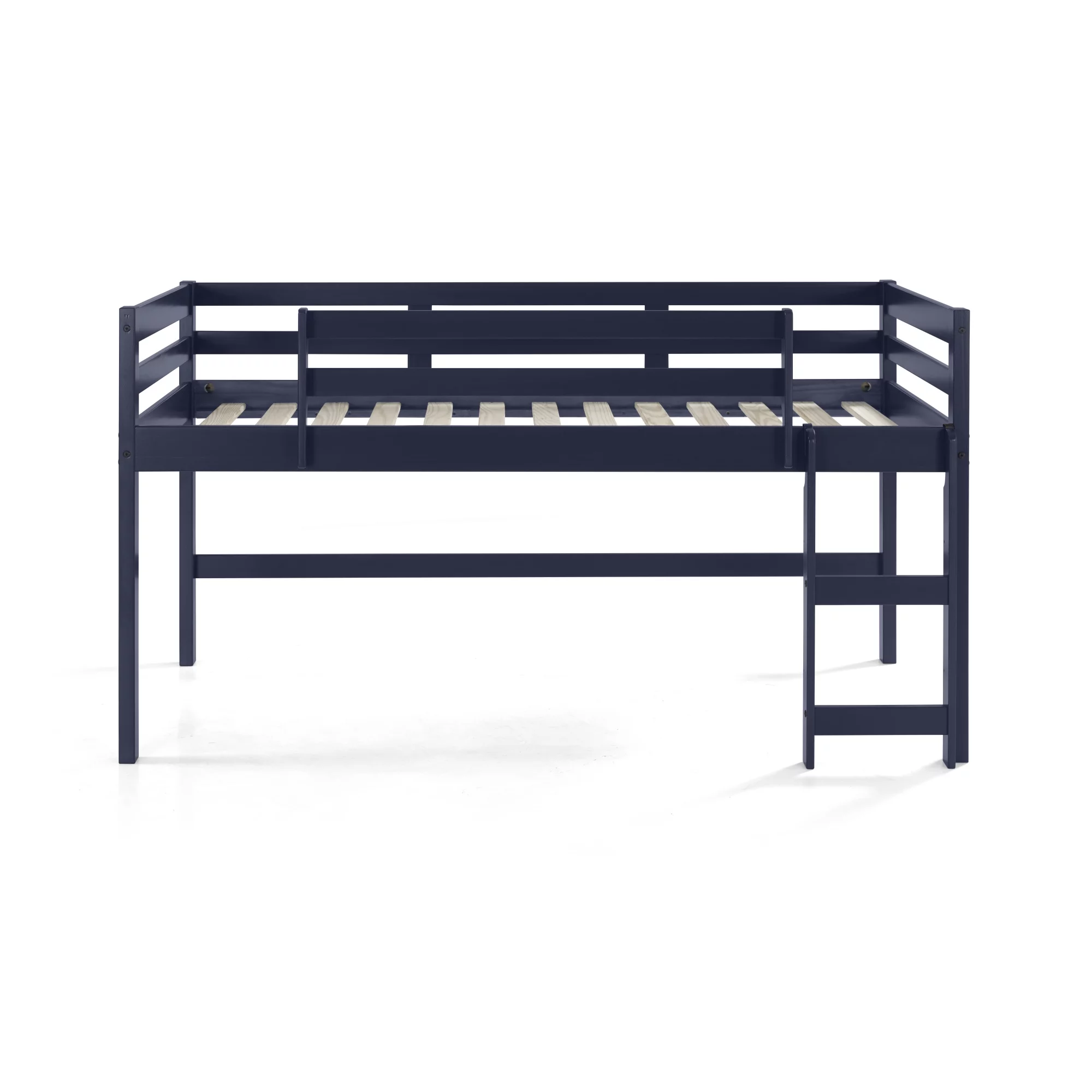Miekor Furniture Lara Twin Loft Bed, Navy Blue Finish