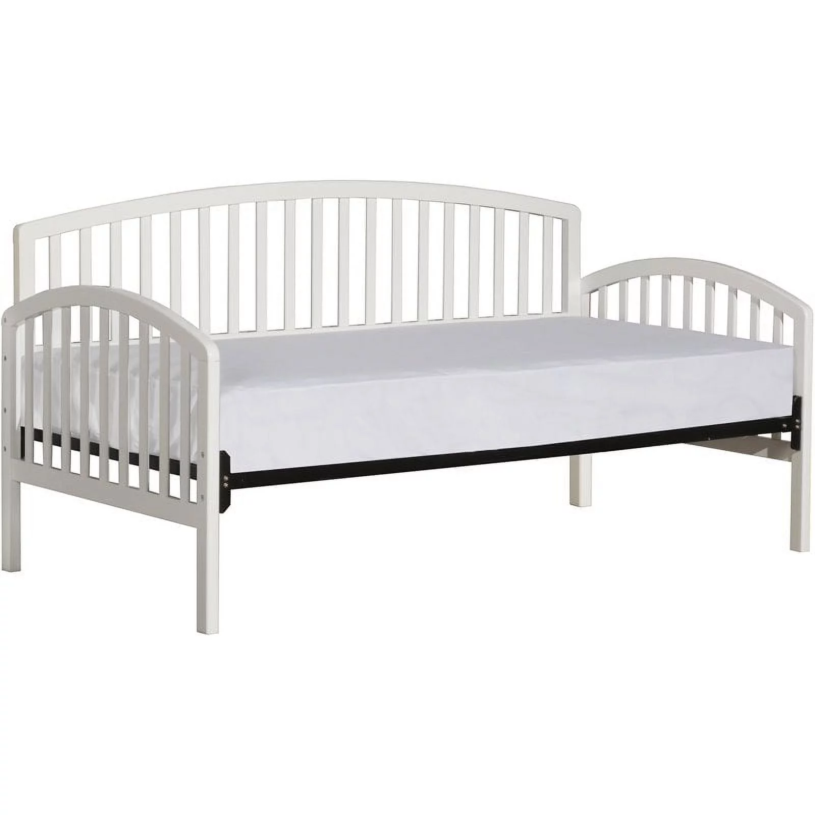 Bowery Hill Twin Wooden Spindle Daybed With Suspension Deck in White