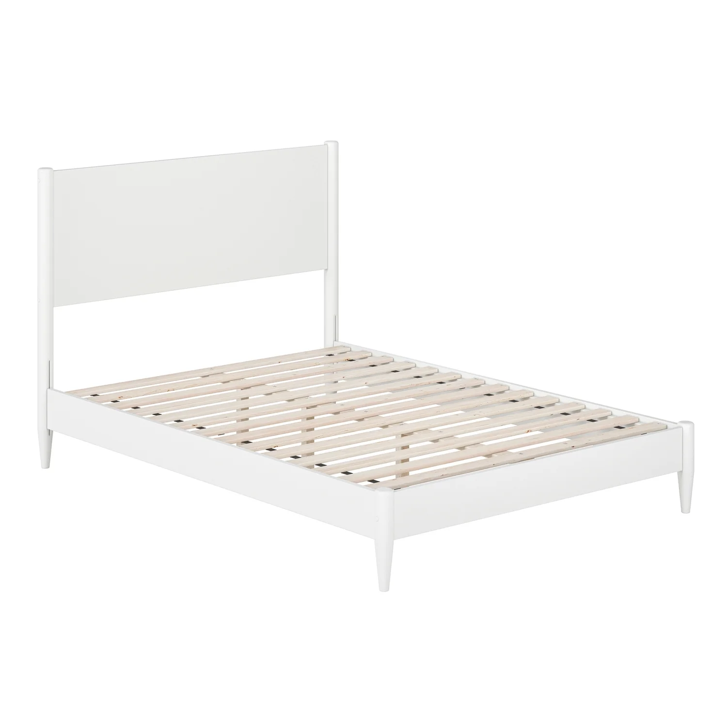 Pasadena Full Wood Low Profile Platform Bed in White