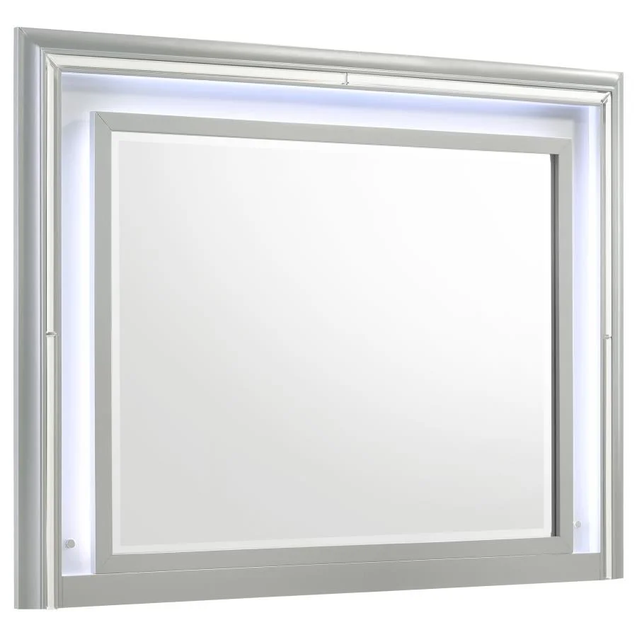 Veronica Dresser Mirror Light Silver