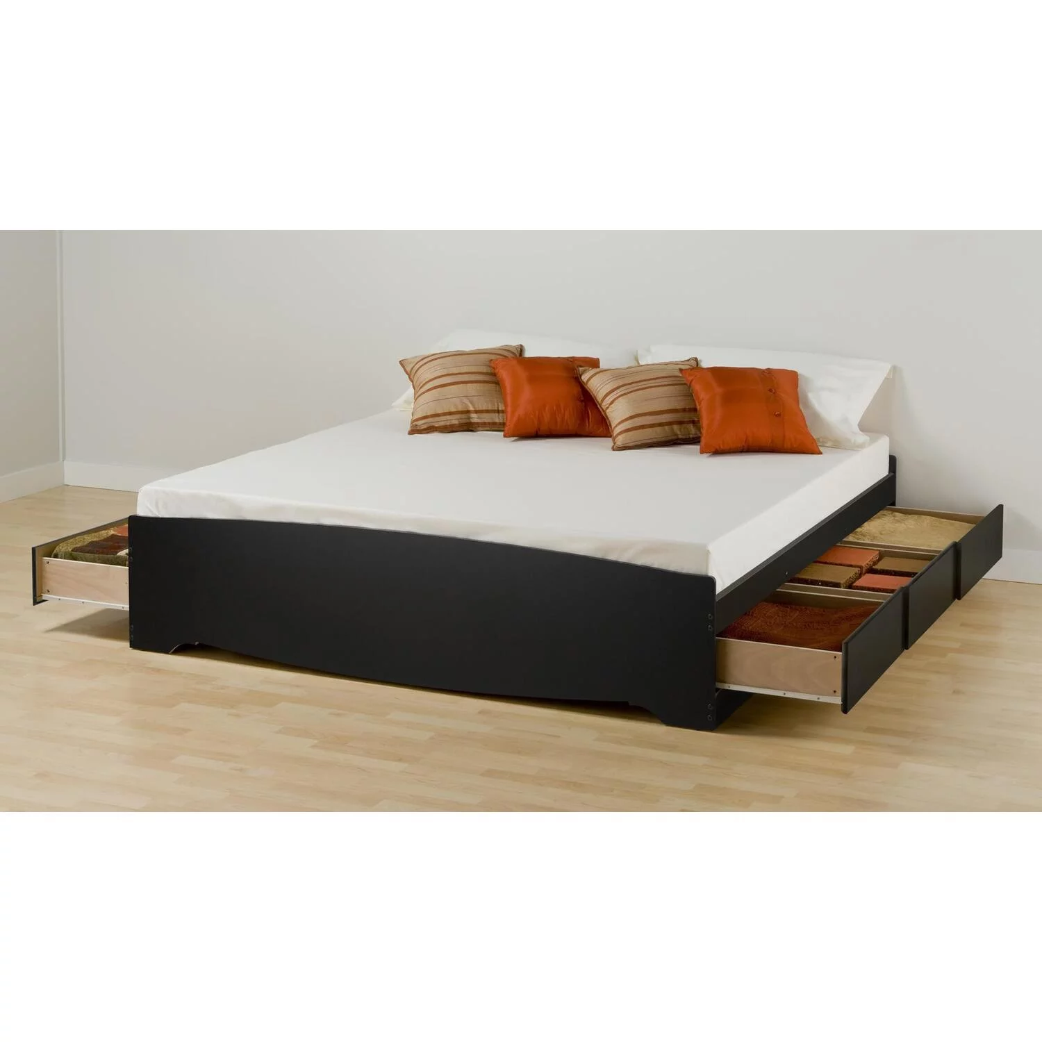 Prepac King Mates Platform Storage Bed with 6 Drawers - Size:Twin/Full-Size:King